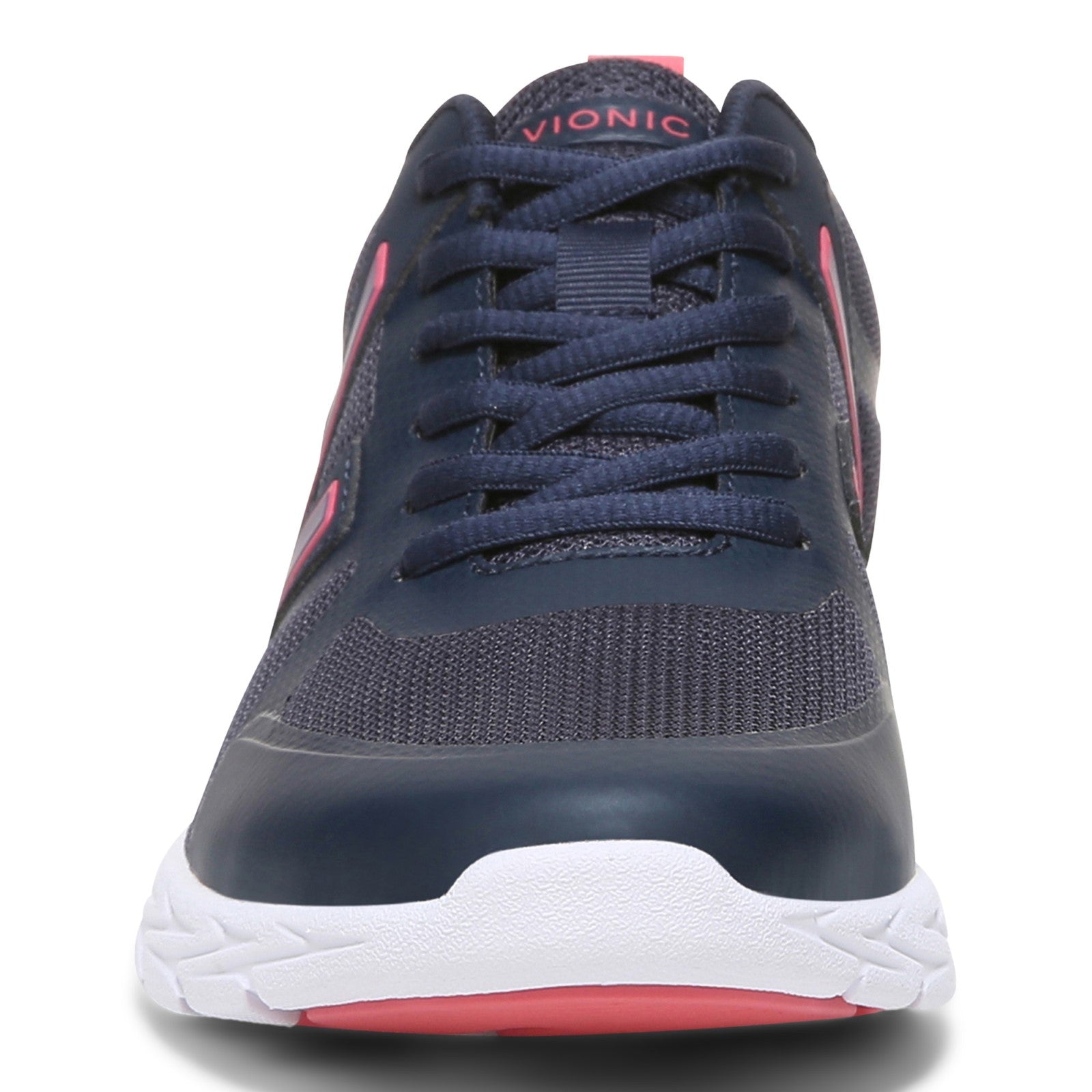 Vionic Miles Ii Womens Oxford/Lace Up Lifestyl - Navy/pink - Front