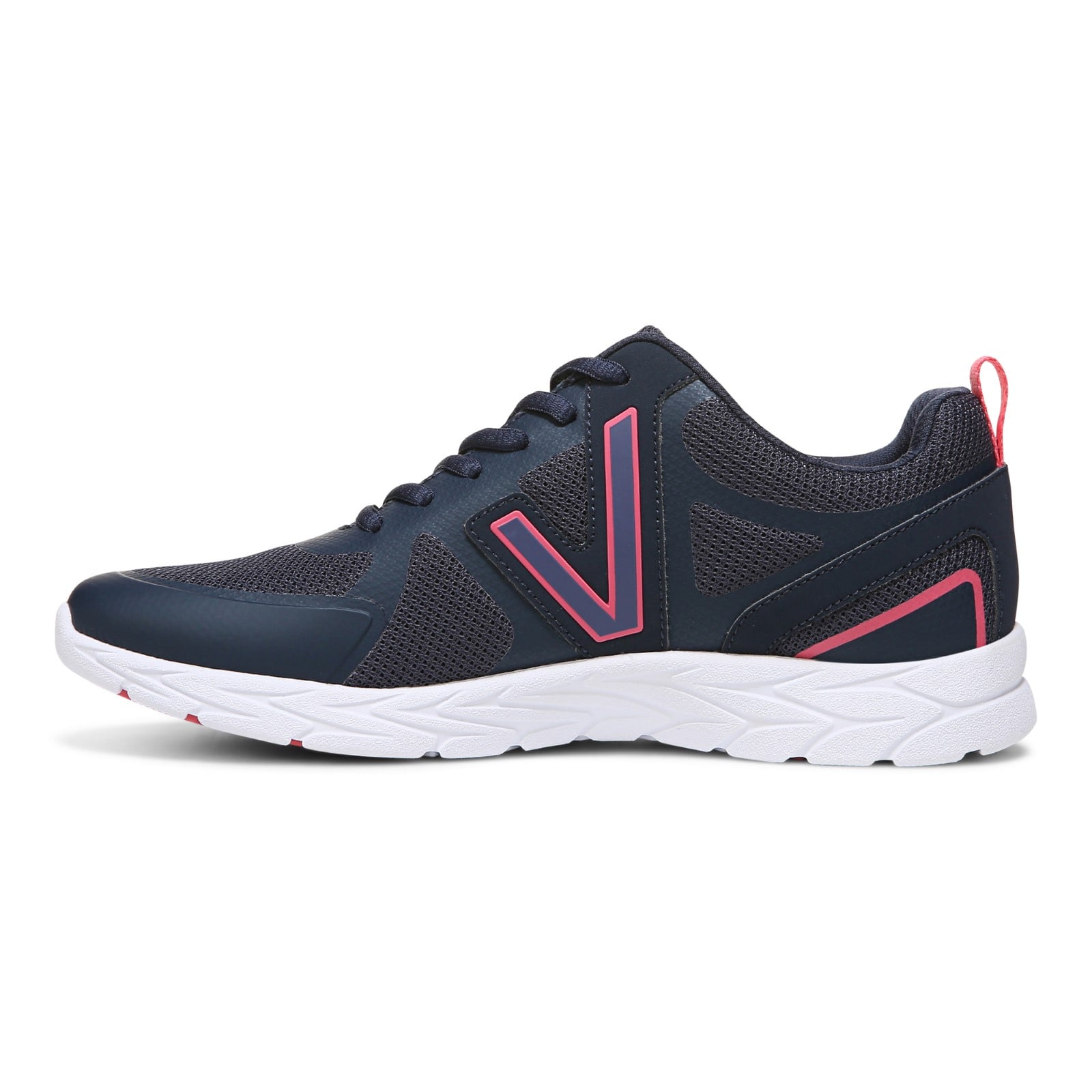 Vionic Miles Ii Womens Oxford/Lace Up Lifestyl - Navy/pink - Left Side