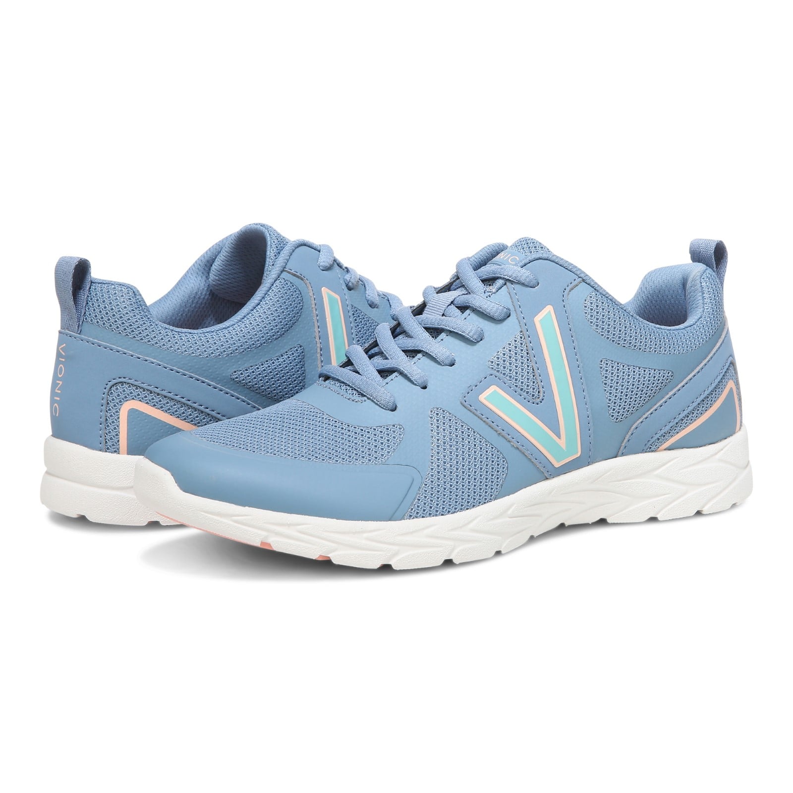 Vionic Miles Ii Womens Oxford/Lace Up Lifestyl - Blue Shadow - pair left angle