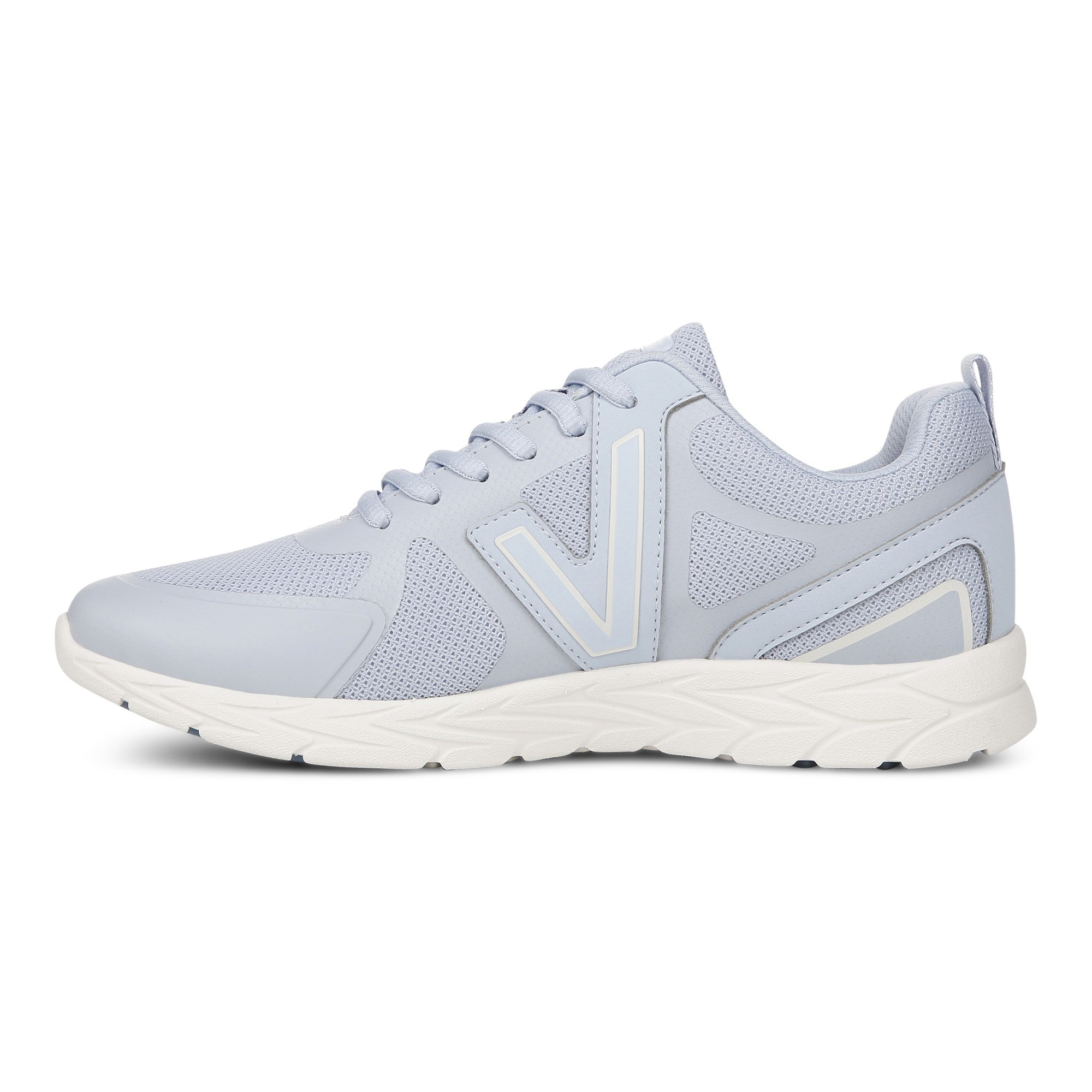 Vionic Miles II Women's Sneaker with Orthotic Arch Support - Skyway Blue - Left Side