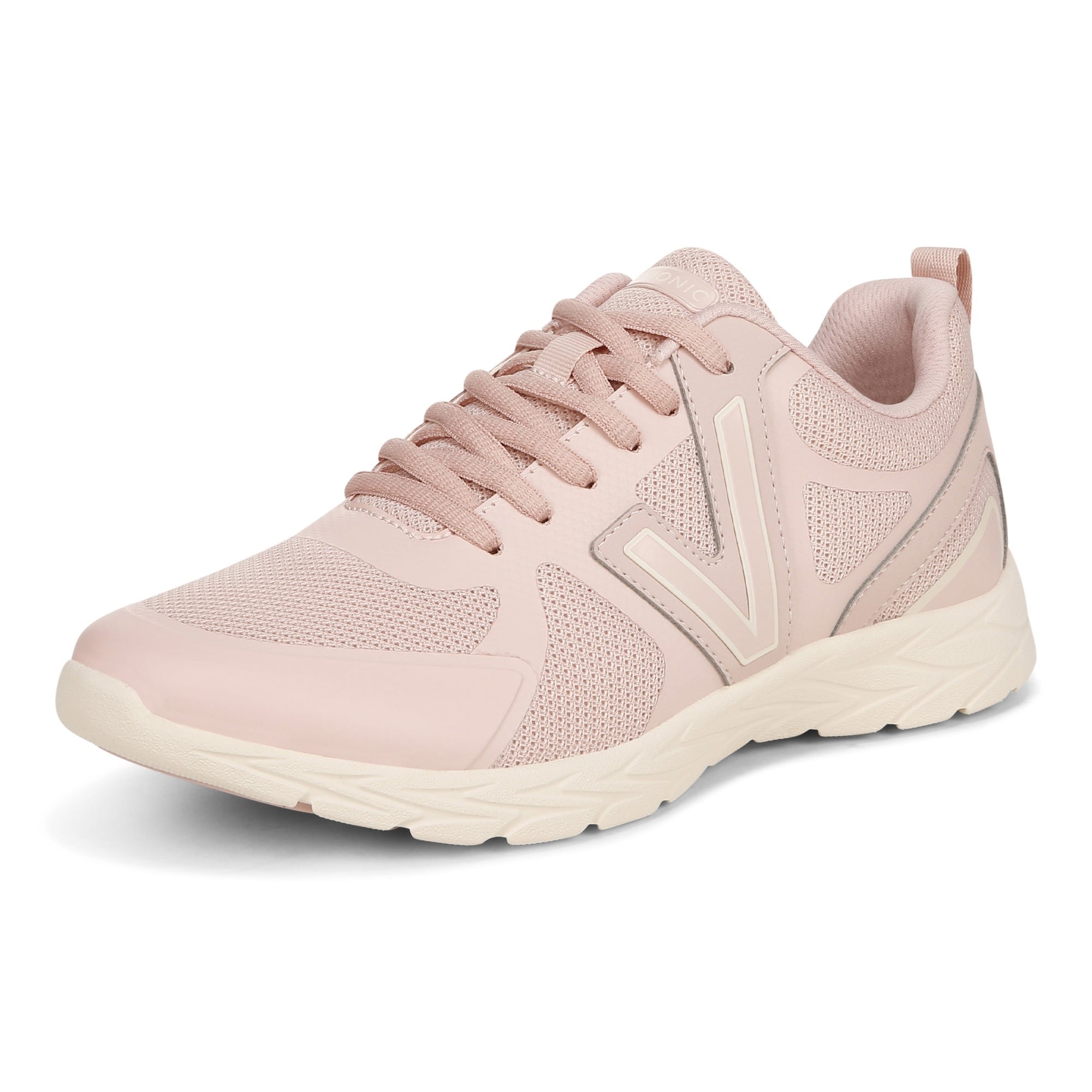 Vionic Miles II Women's Sneaker with Orthotic Arch Support - Light Pink - Left angle