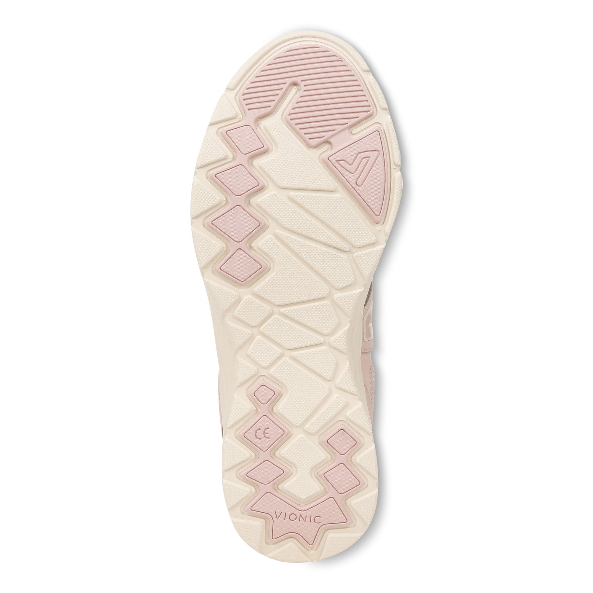 Vionic Miles II Women's Sneaker with Orthotic Arch Support - Light Pink - Bottom