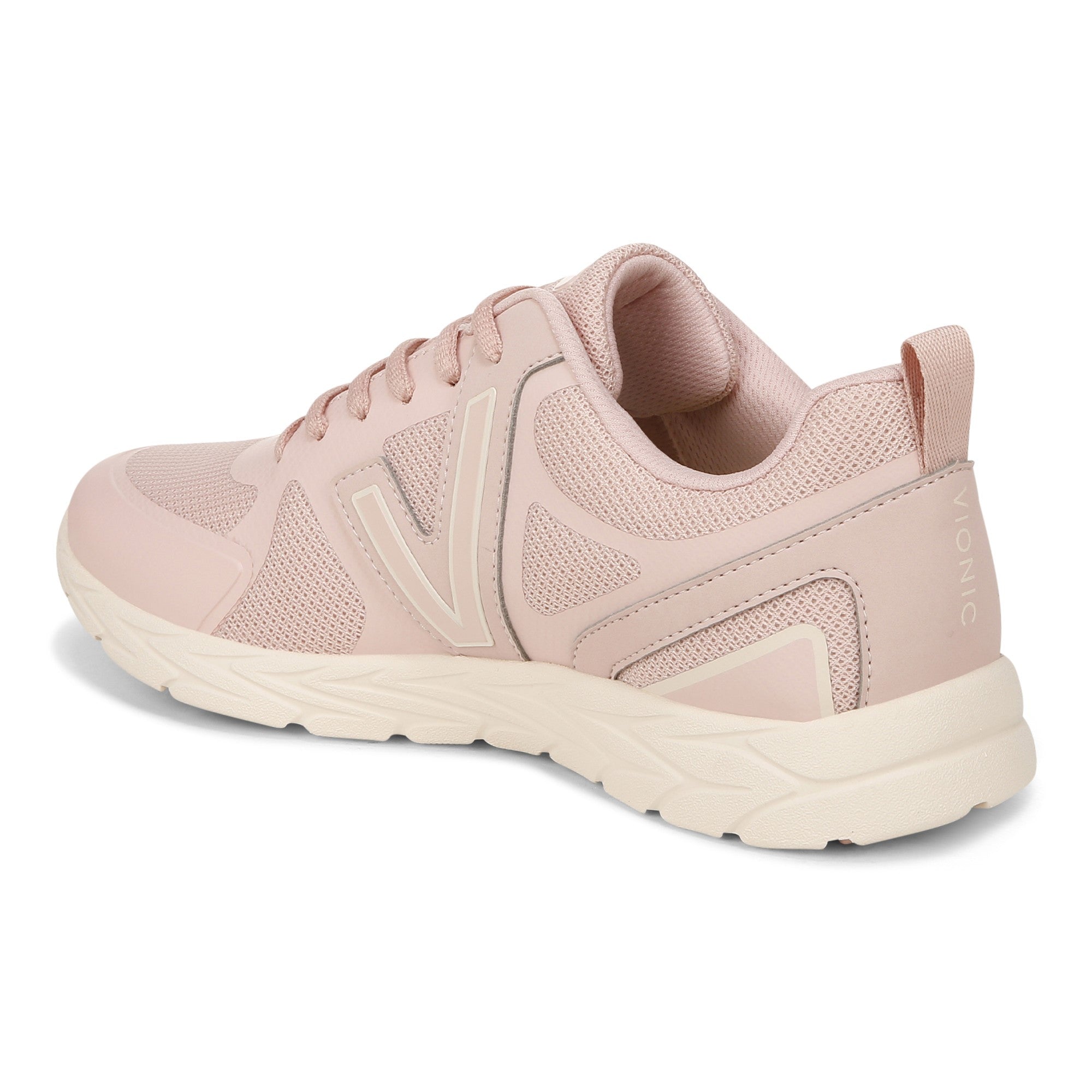 Vionic Miles II Women's Sneaker with Orthotic Arch Support - Light Pink - Back angle