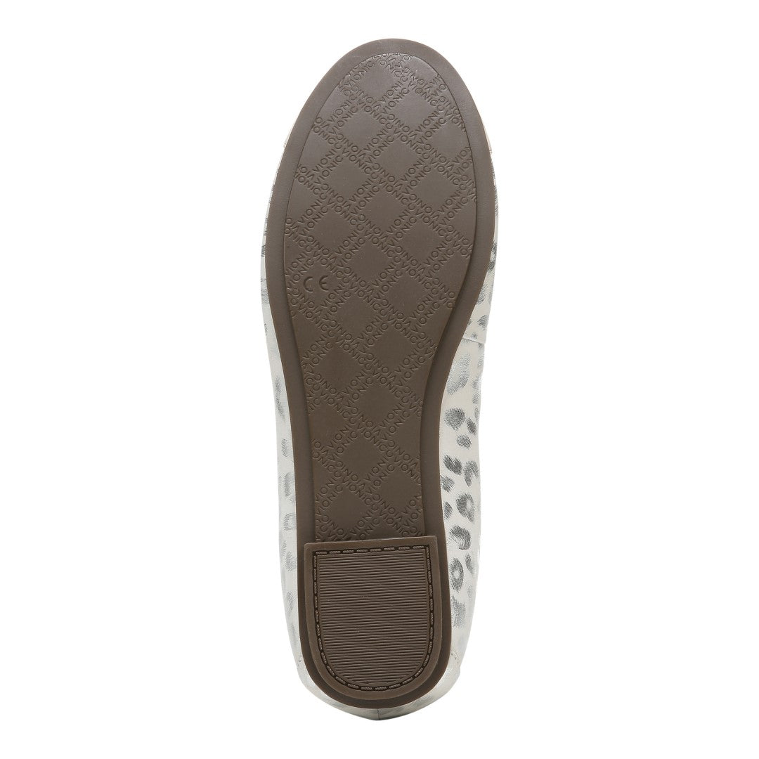 Vionic Spark Minna - Women's Casual Shoes - Cream Met Leopard - Bottom