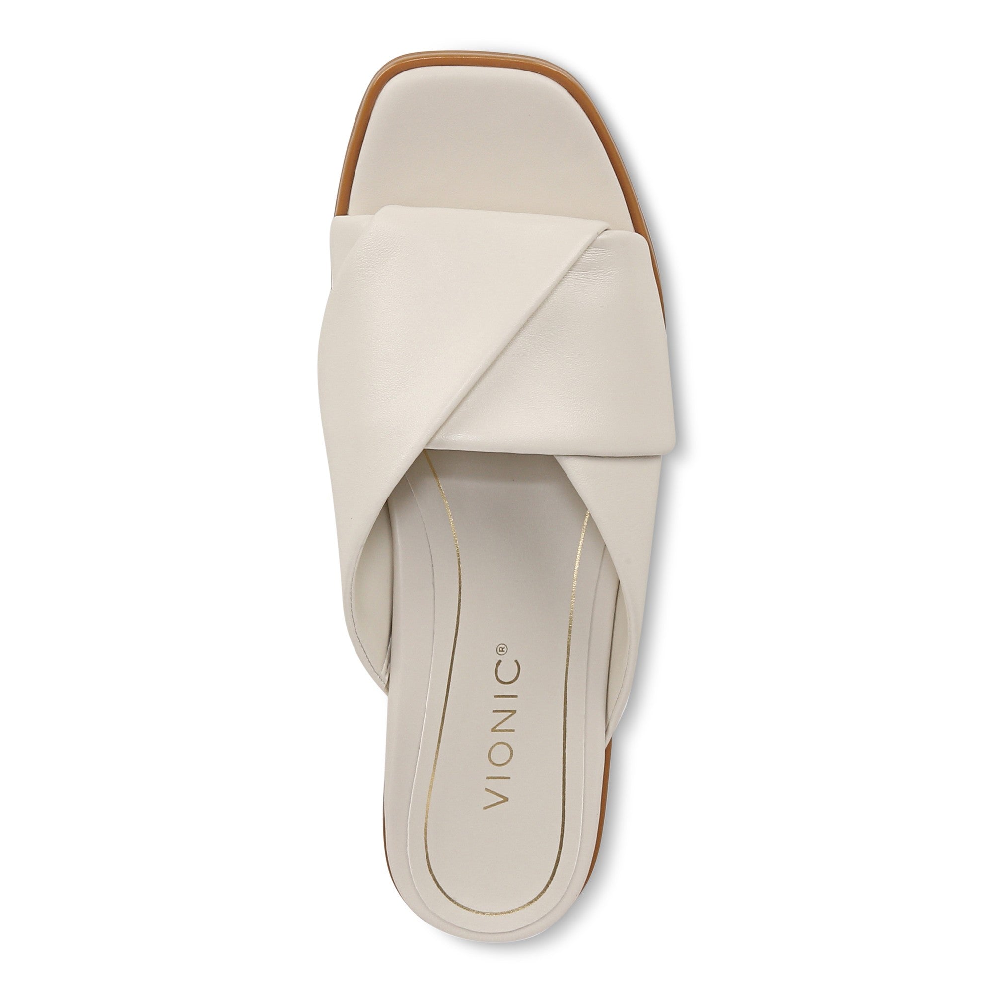 Vionic Miramar Women's Comfort Slide Sandal - Cream - Top