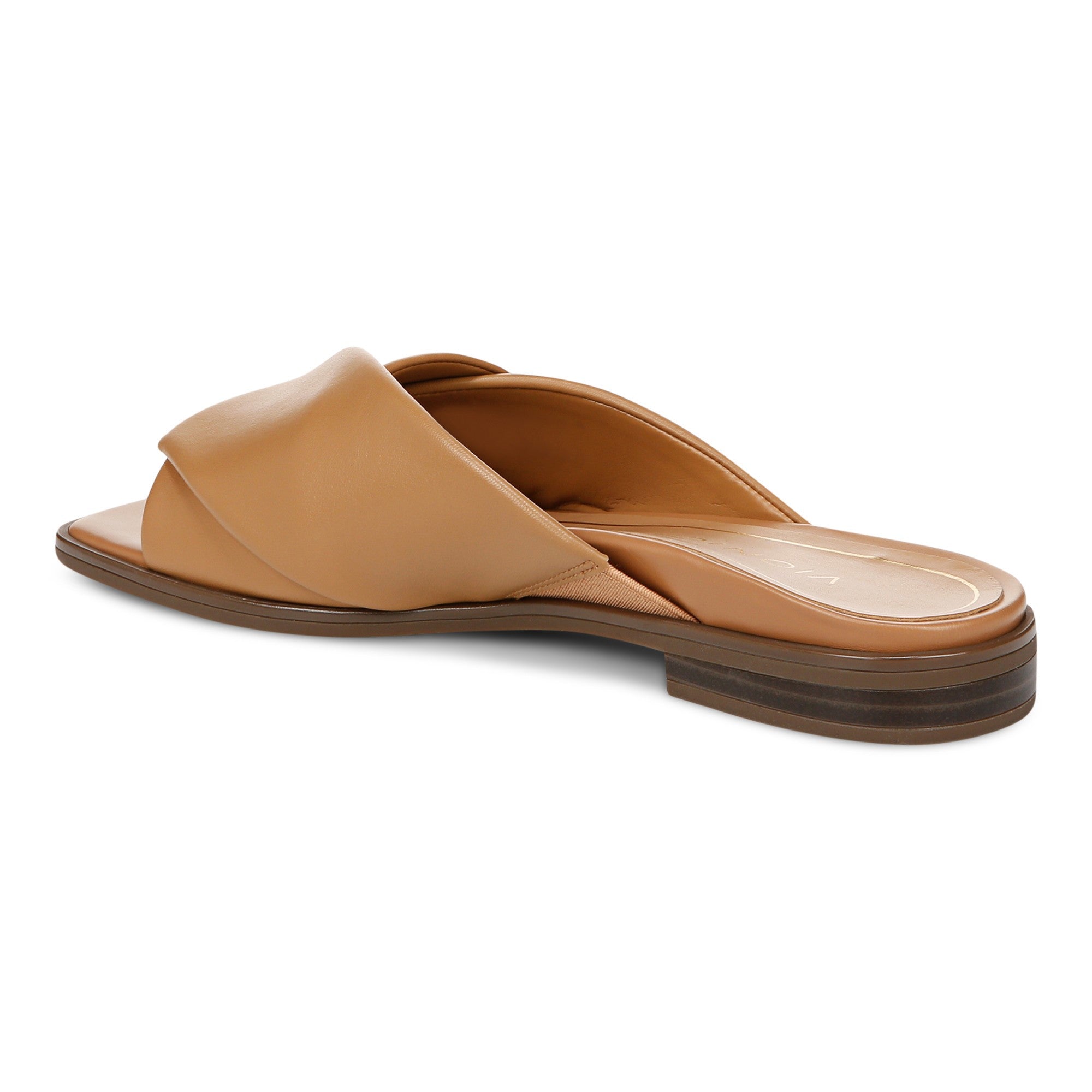 Vionic Miramar Women's Comfort Slide Sandal - Camel - Back angle