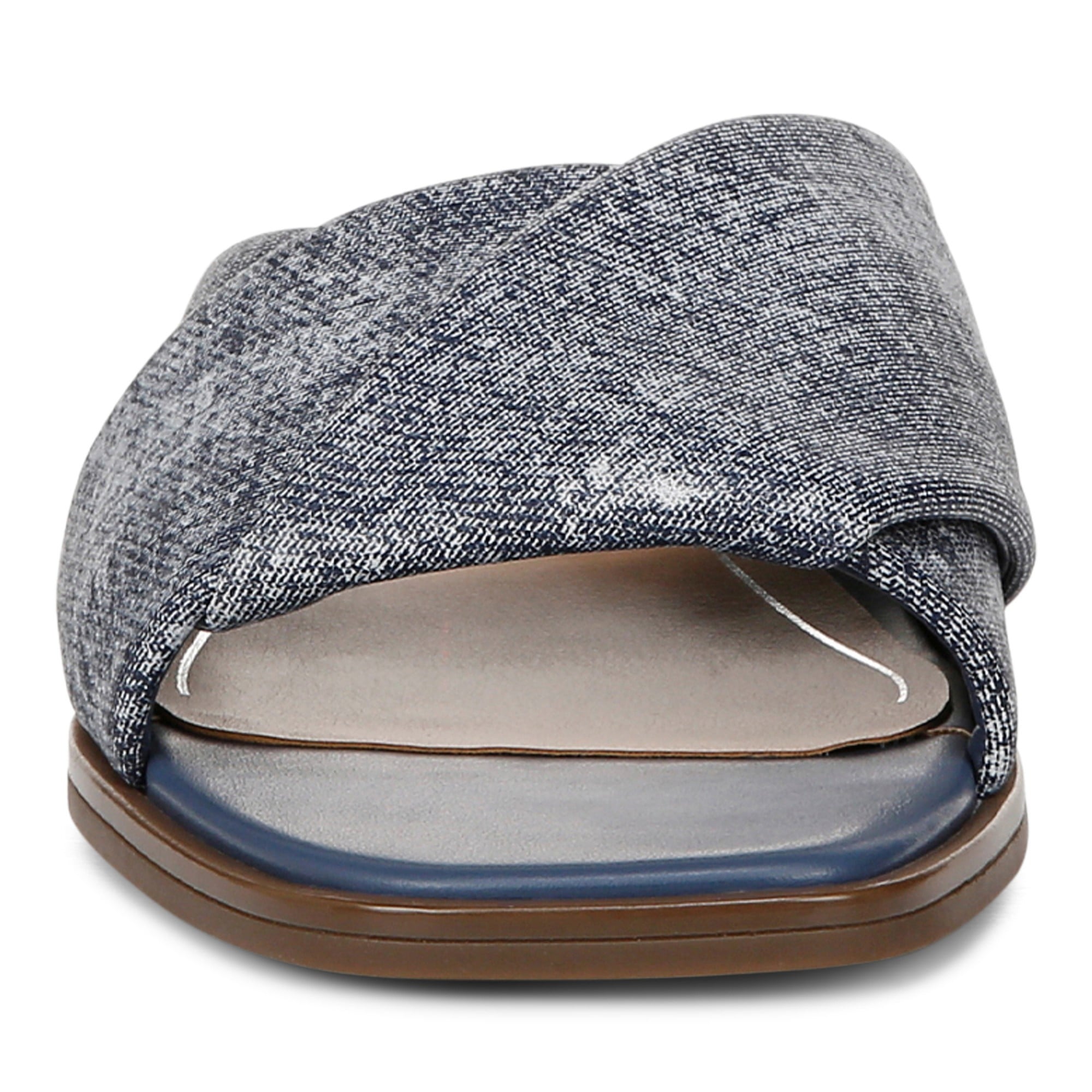 Vionic Miramar Women's Comfort Slide Sandal - Denim Blue - Front