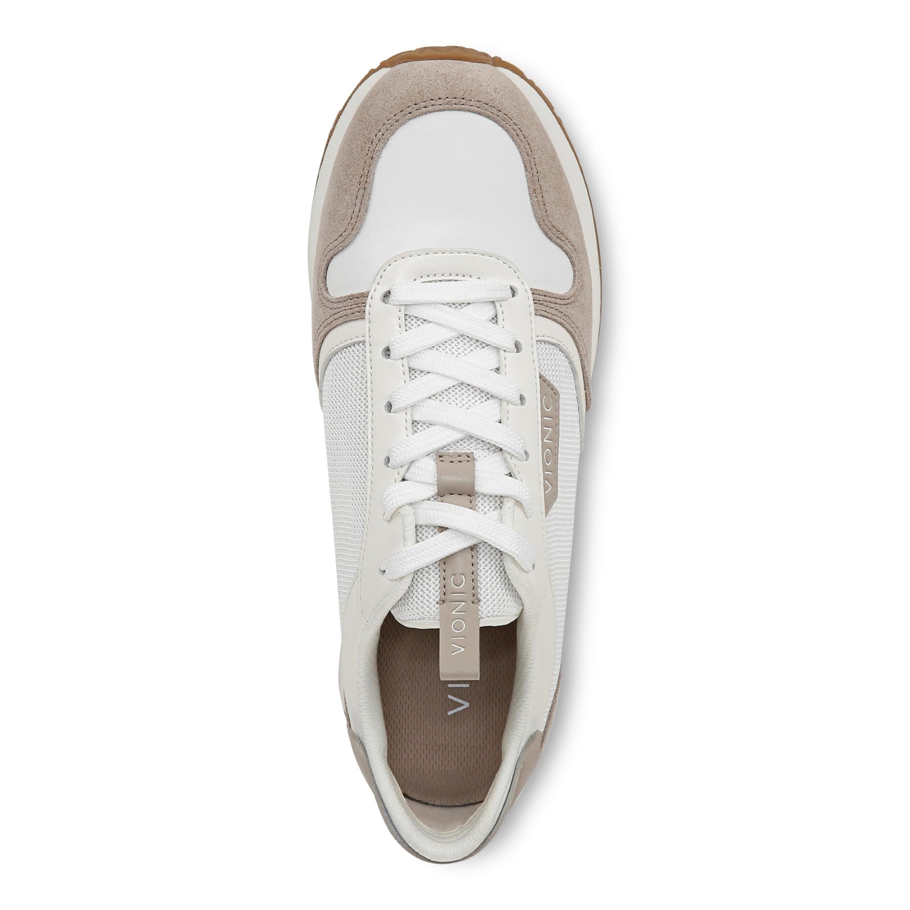 Vionic Monarch Women's Comfort Sneaker - White/cobblestone - Top