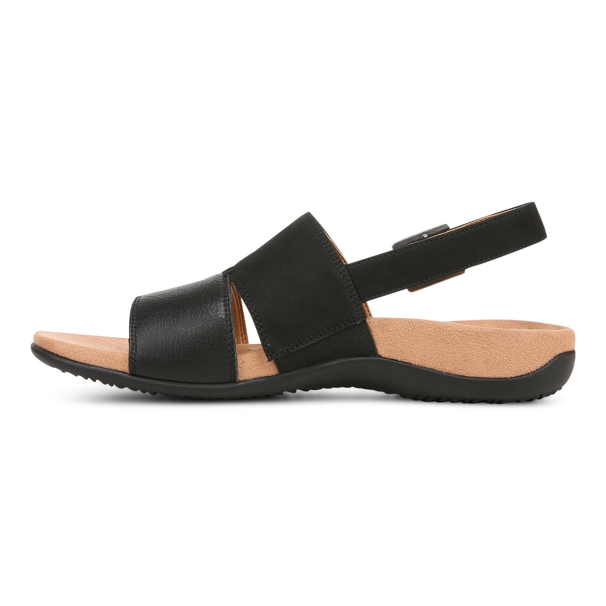 Vionic Morro Women's Slingback Comfort Orthotic Sandal - Black - Left Side