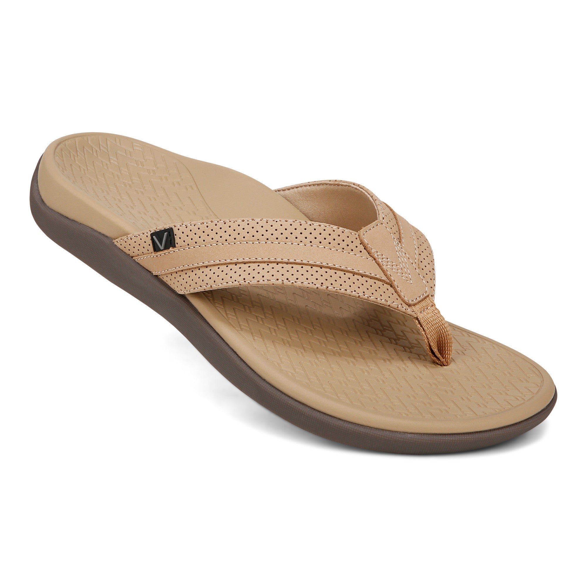 Vionic Men's Tide II Orthotic Support Sandal - Sand - MTIDE II-I9342L1200-SAND-13fl-med