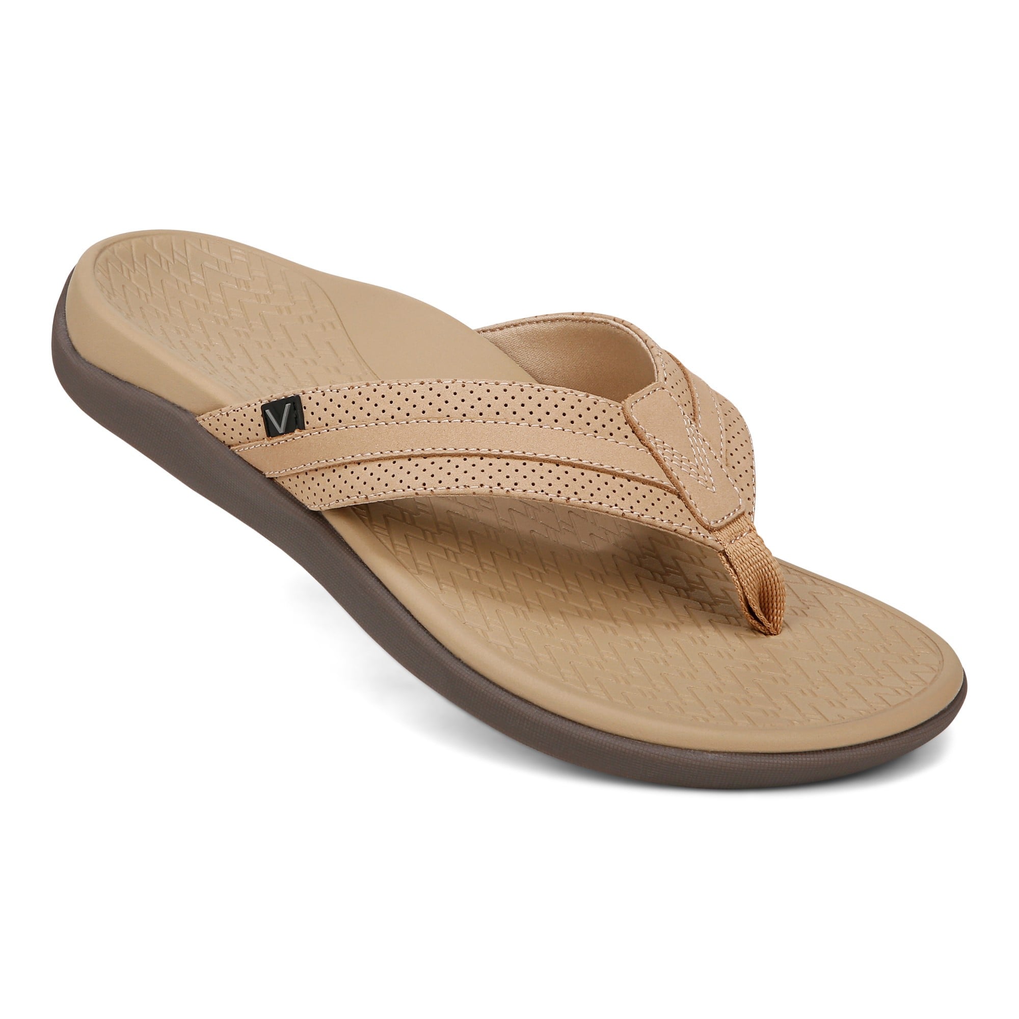 Vionic Men's Tide II Orthotic Support Sandal - Sand - MTIDE II-I9342L1200-SAND-13fl-med