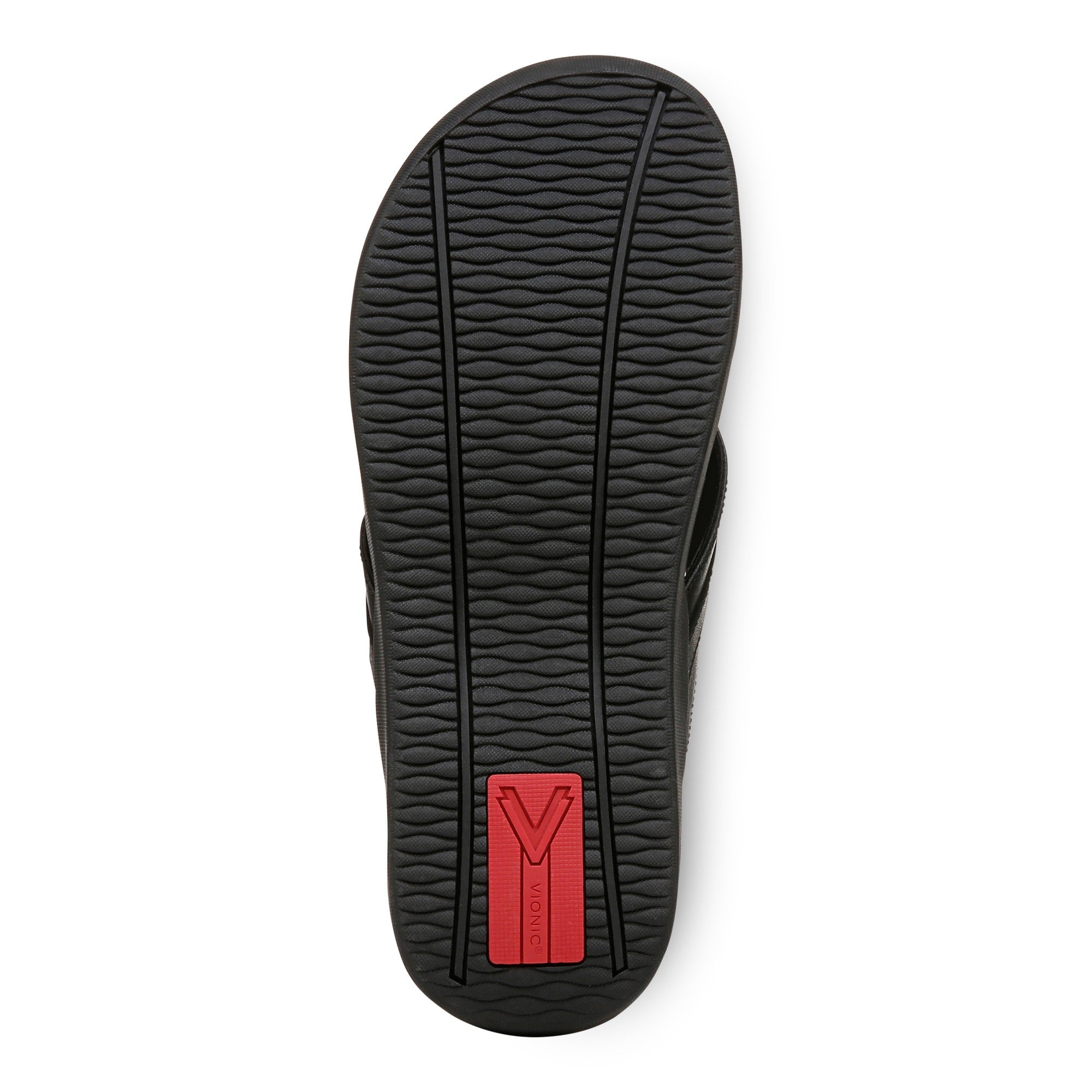 Vionic Men's Tide II Orthotic Support Sandal - Black - Bottom
