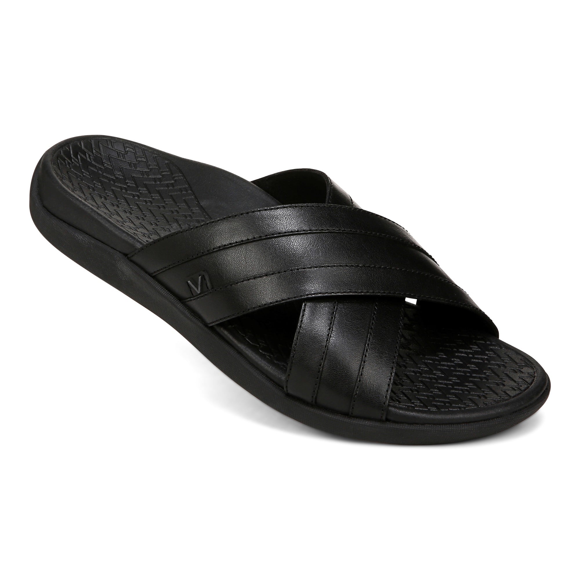 Vionic Men's Tide Slide Arch Supportive Sandal - Black - MTIDE SLIDE-I9343L2001-BLACK-13fl-med