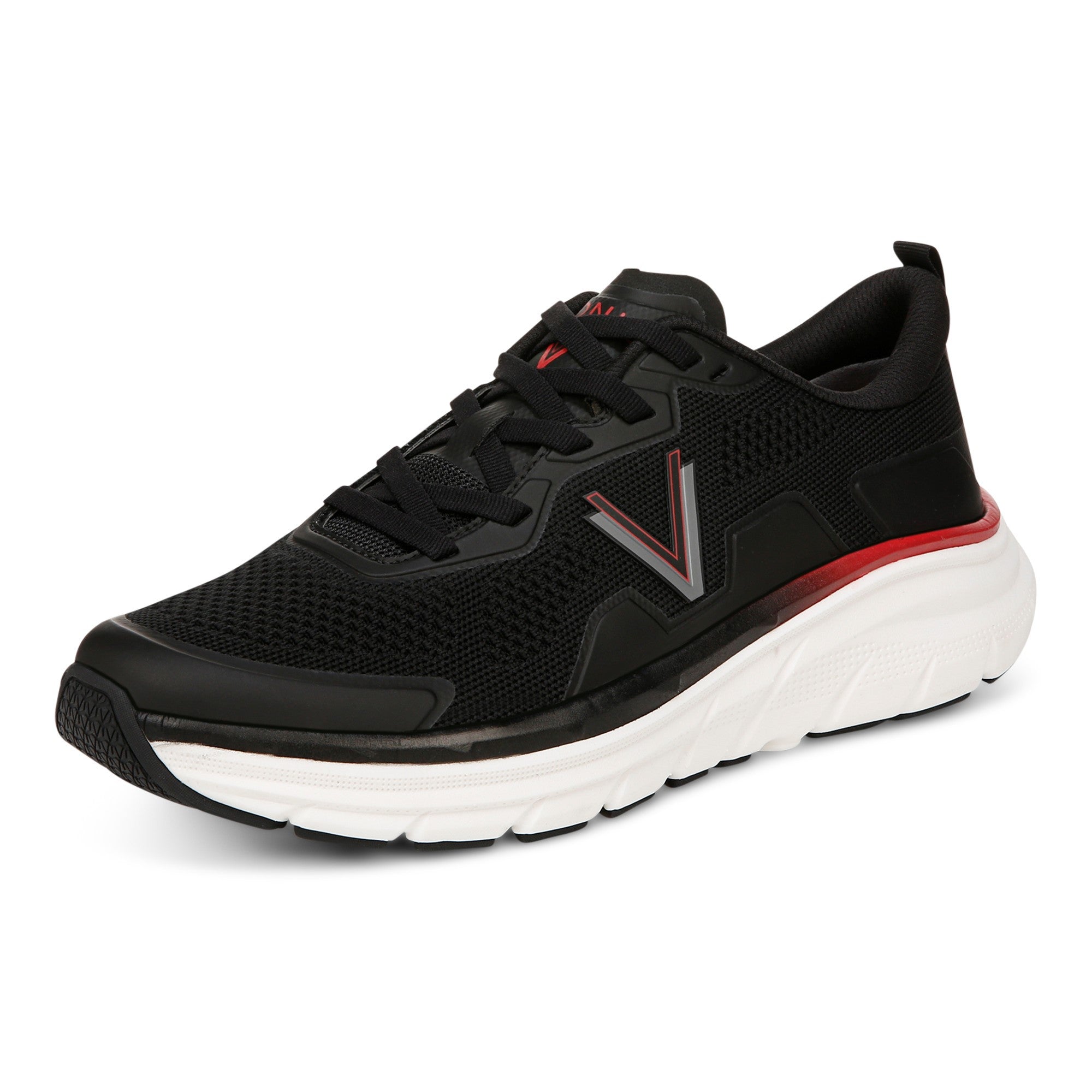 Vionic Men's Walk Max - Water Repellent Athletic Walking Shoes with Orthotic Support - Black - Left angle