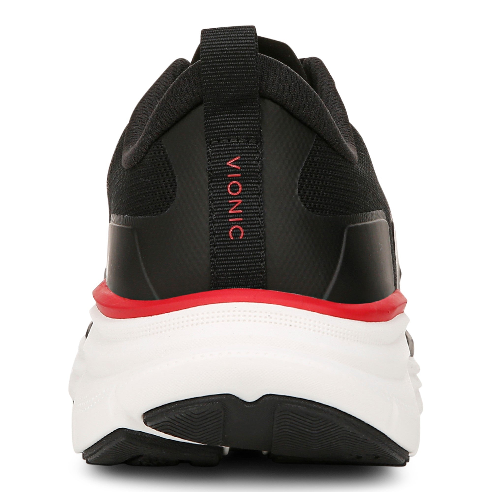 Vionic Men's Walk Max - Water Repellent Athletic Walking Shoes with Orthotic Support - Black - Back