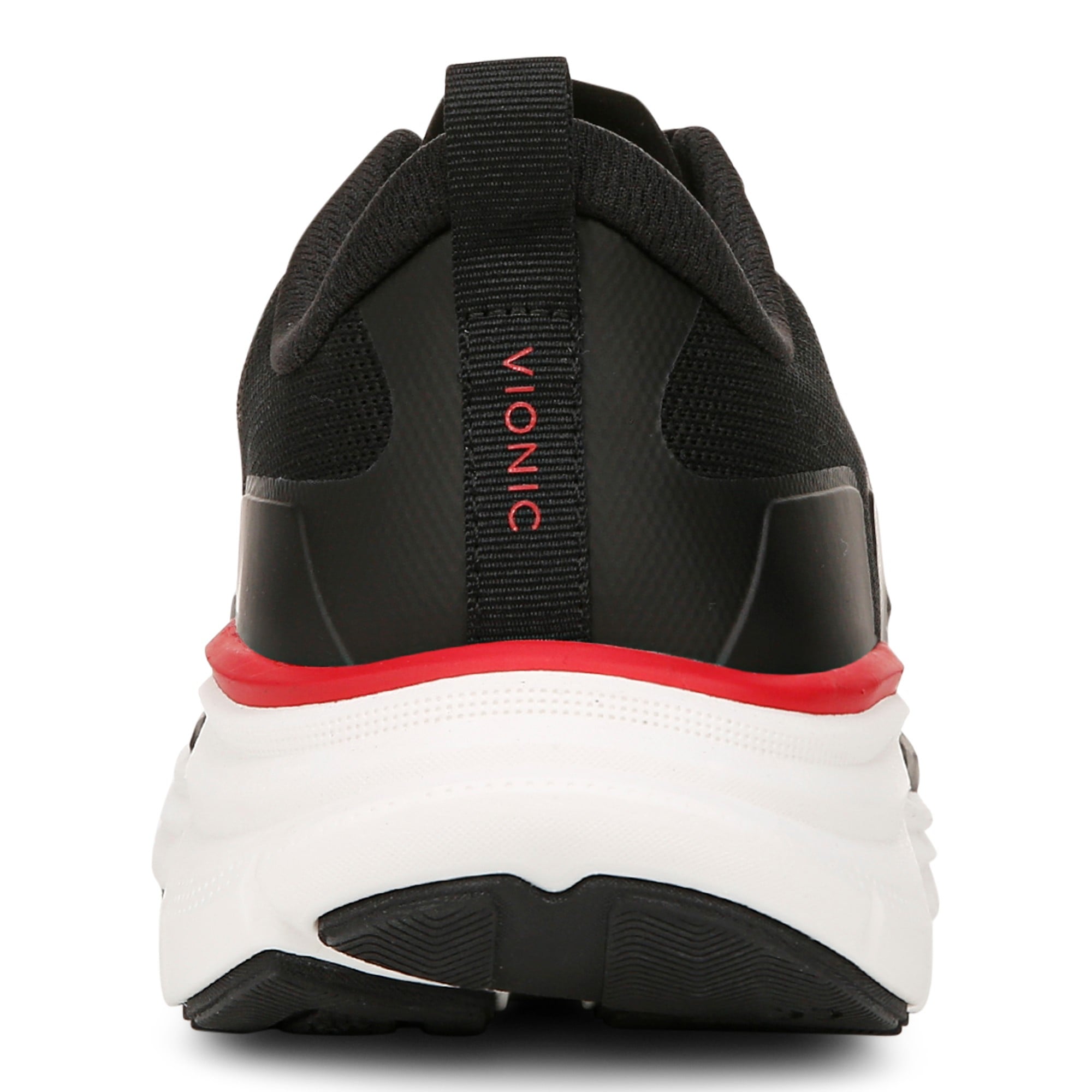 Vionic Men's Walk Max - Water Repellent Athletic Walking Shoes with Orthotic Support - Black - Back