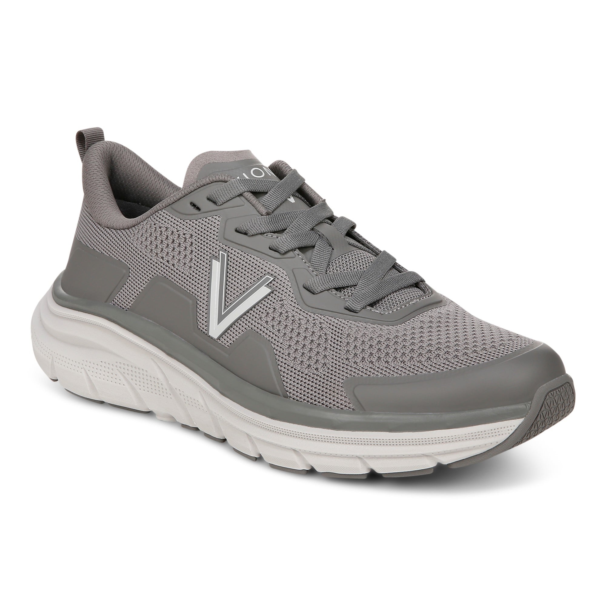 Vionic Men's Walk Max - Water Repellent Athletic Walking Shoes with Orthotic Support in Charcoal Grey