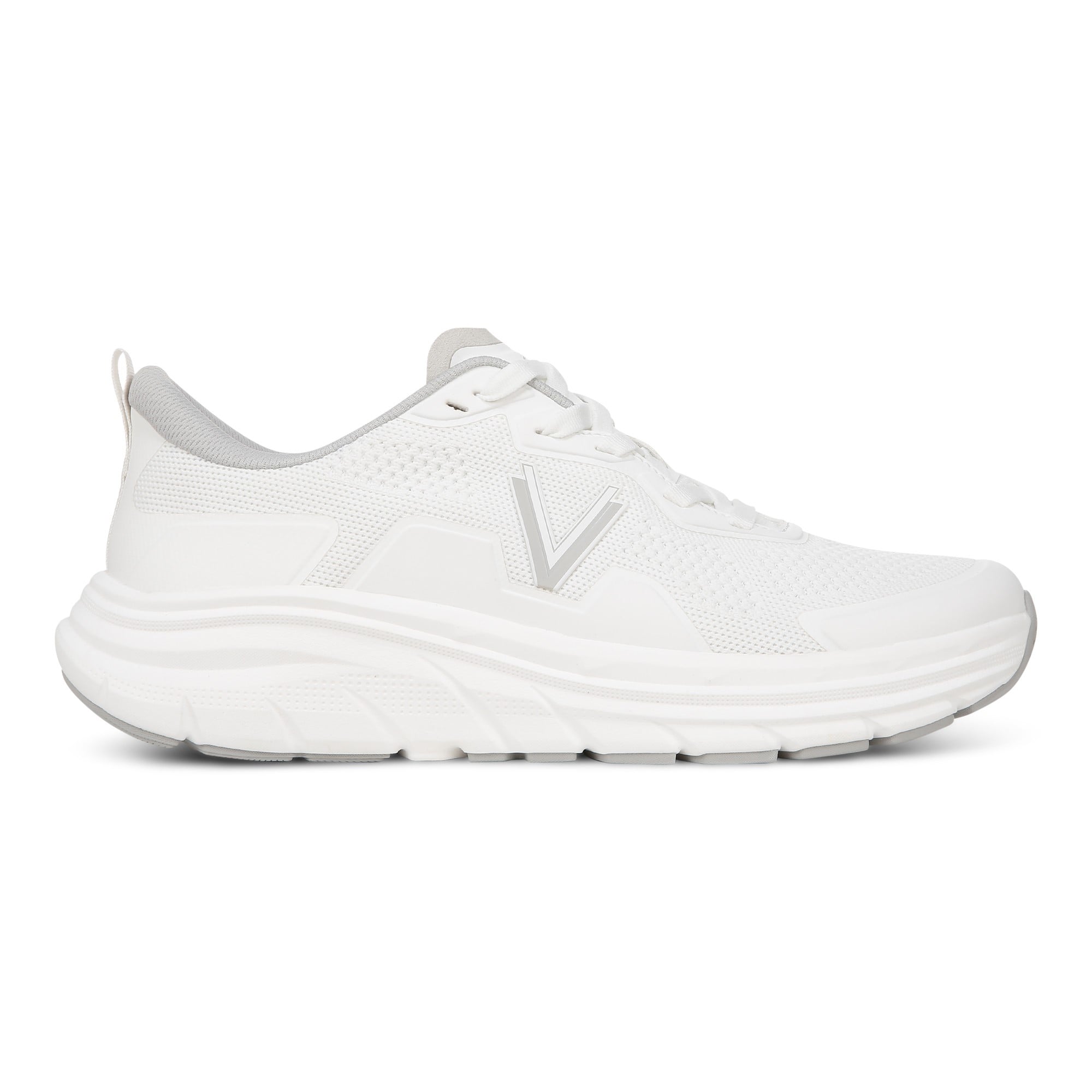 Vionic Men's Walk Max - Water Repellent Athletic Walking Shoes with Orthotic Support - White - Right side