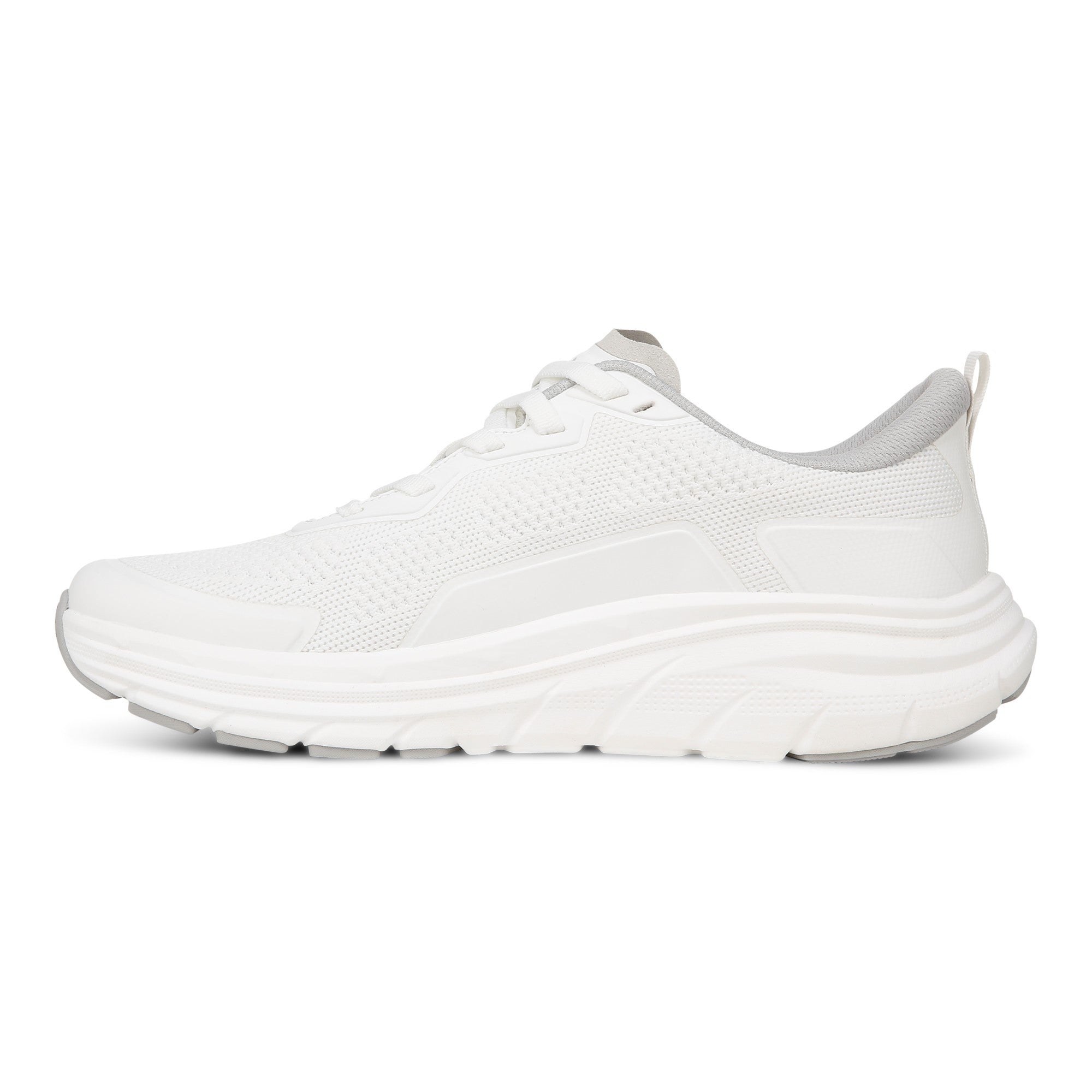 Vionic Men's Walk Max - Water Repellent Athletic Walking Shoes with Orthotic Support - White - Left Side