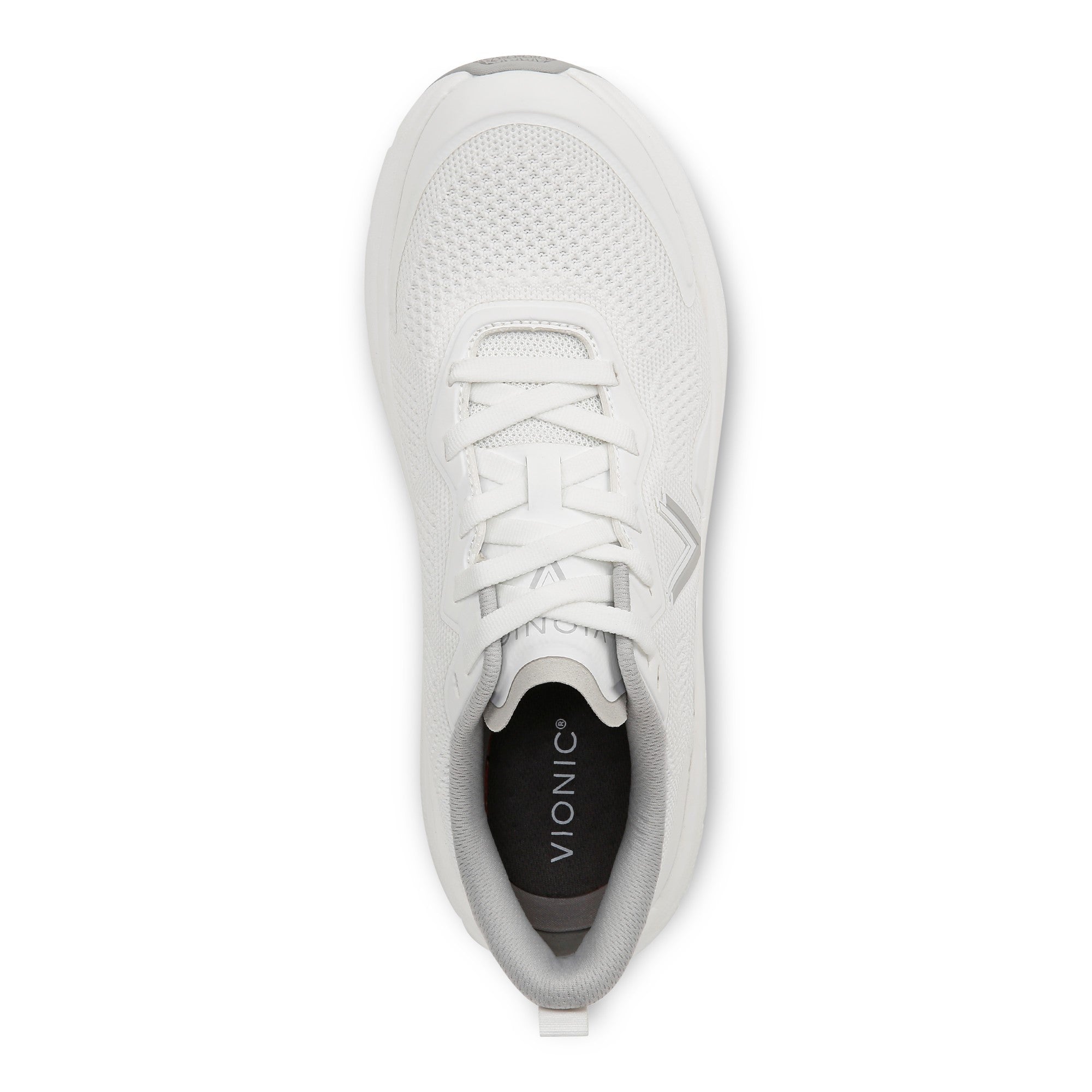 Vionic Men's Walk Max - Water Repellent Athletic Walking Shoes with Orthotic Support - White - Top