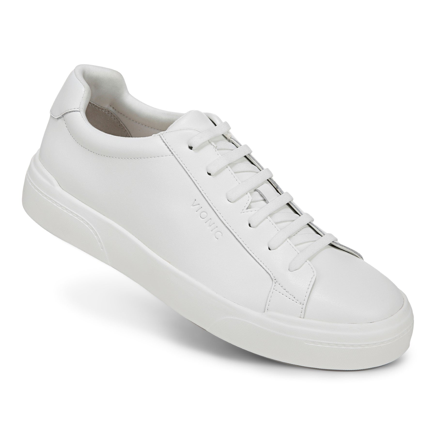 Vionic Colbie Men's Slip On Comfort Shoes - White Leather - M COLBIE-J3219L2100-WHITE-13fl-med