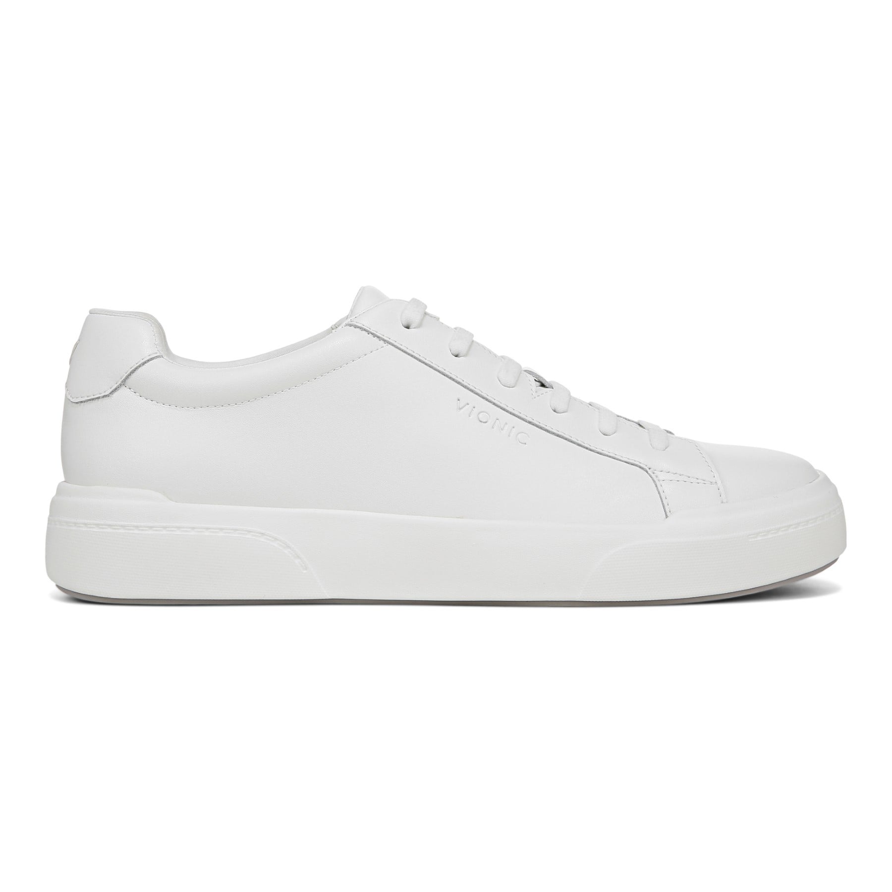 Vionic Colbie Men's Slip On Comfort Shoes - White Leather - Right side