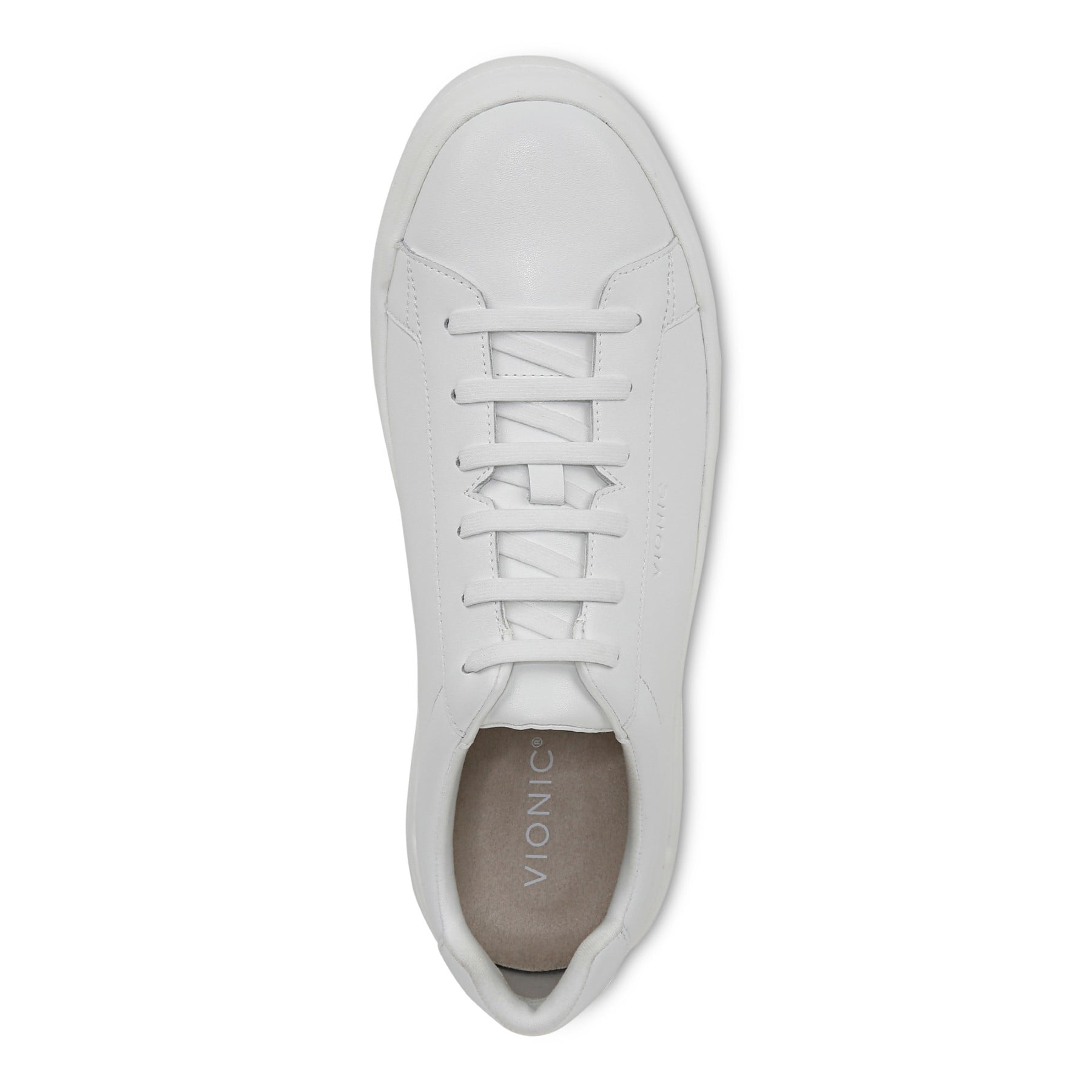 Vionic Colbie Men's Slip On Comfort Shoes - White Leather - Top