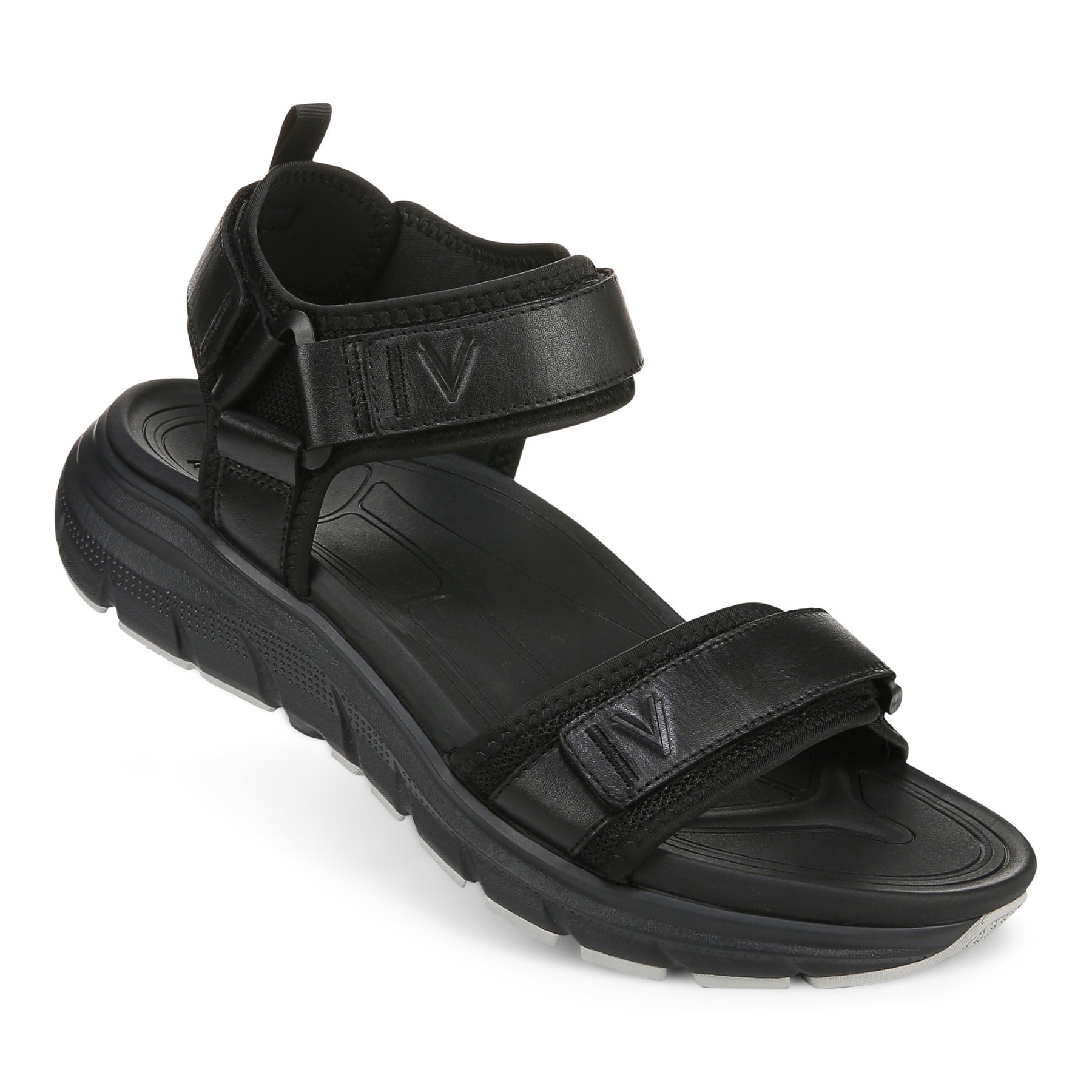 Vionic Walk Max Wanderer mens Quarter/Ankle/T-Strap Sandal - Black - M MXWANDERER-J3205M1001-BLACK-13fl-med