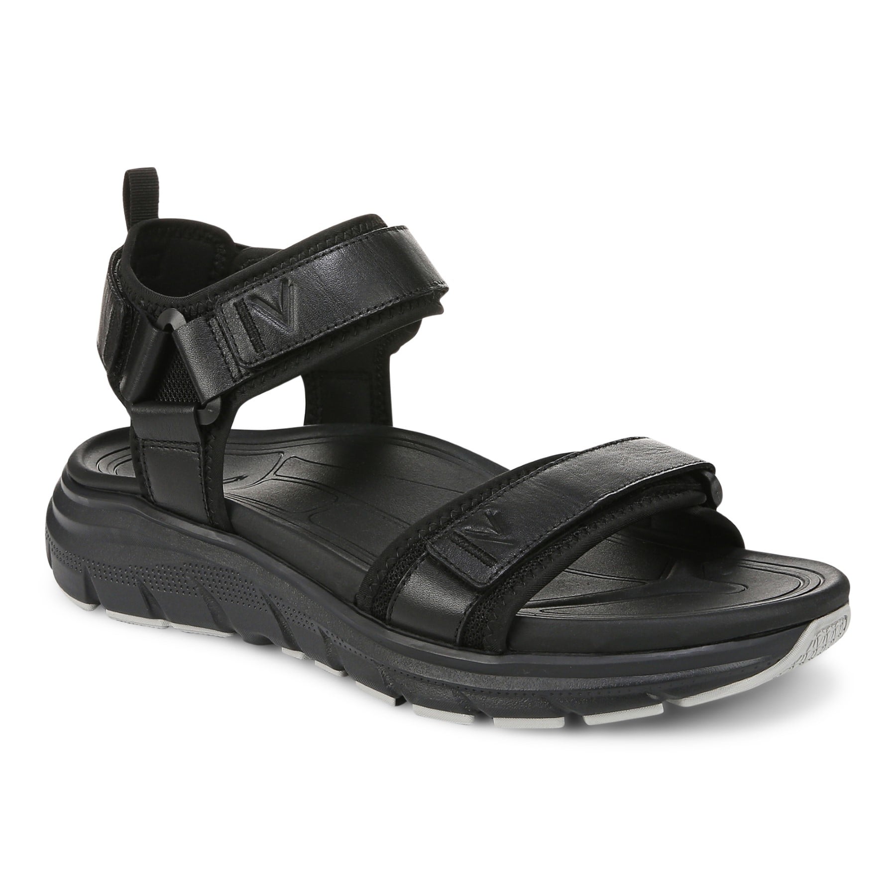 Vionic Walk Max Wanderer Men's Orthotic Support Sandal in Black