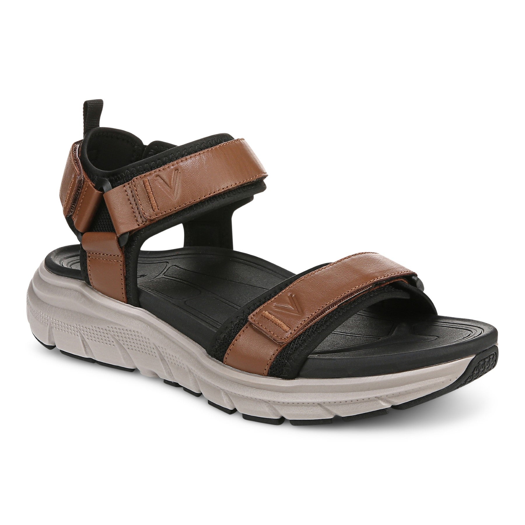 Vionic Walk Max Wanderer Men's Orthotic Support Sandal in Hazelnut