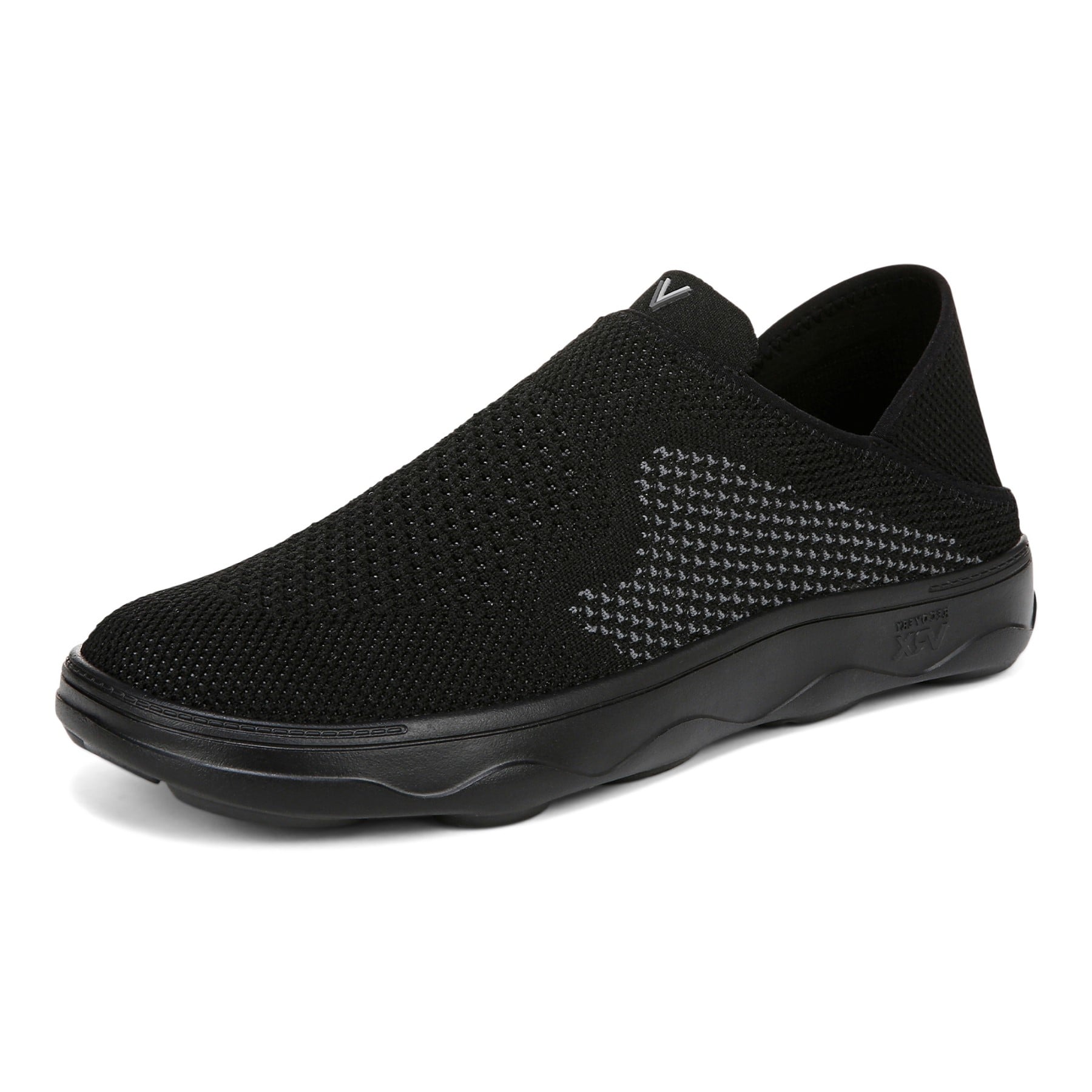 Vionic Sage Rx mens Slip On/Loafer/Moc Shoe - Black - Left angle
