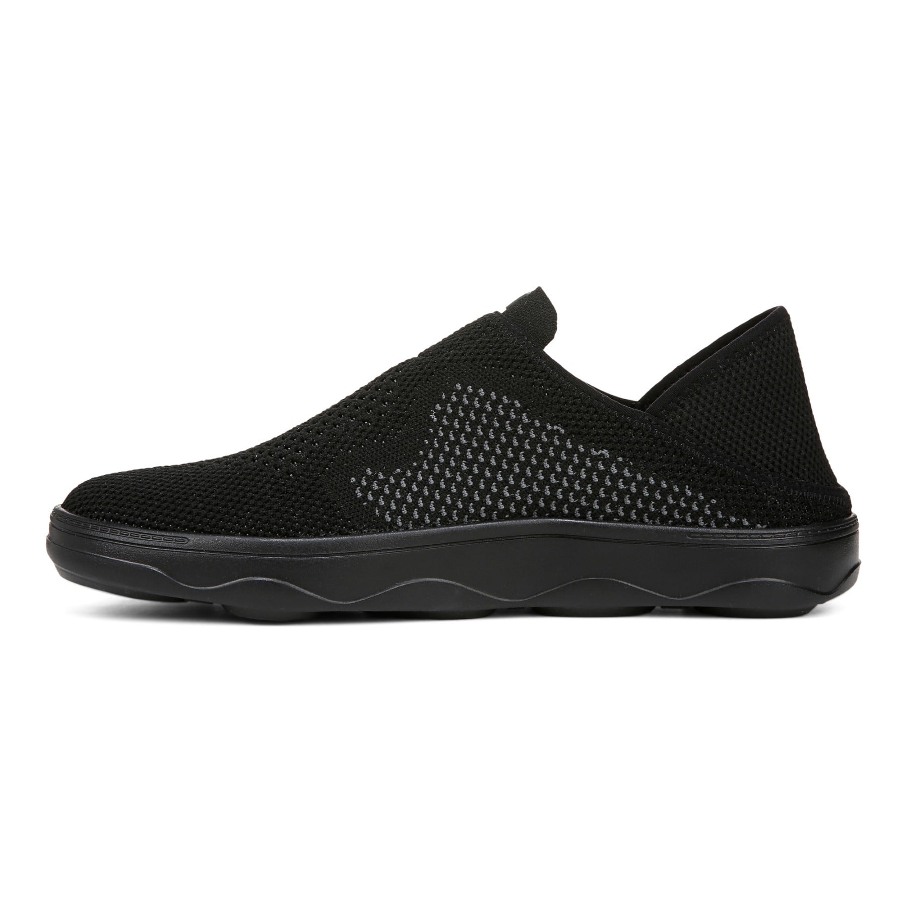 Vionic Sage Rx mens Slip On/Loafer/Moc Shoe - Black - Left Side