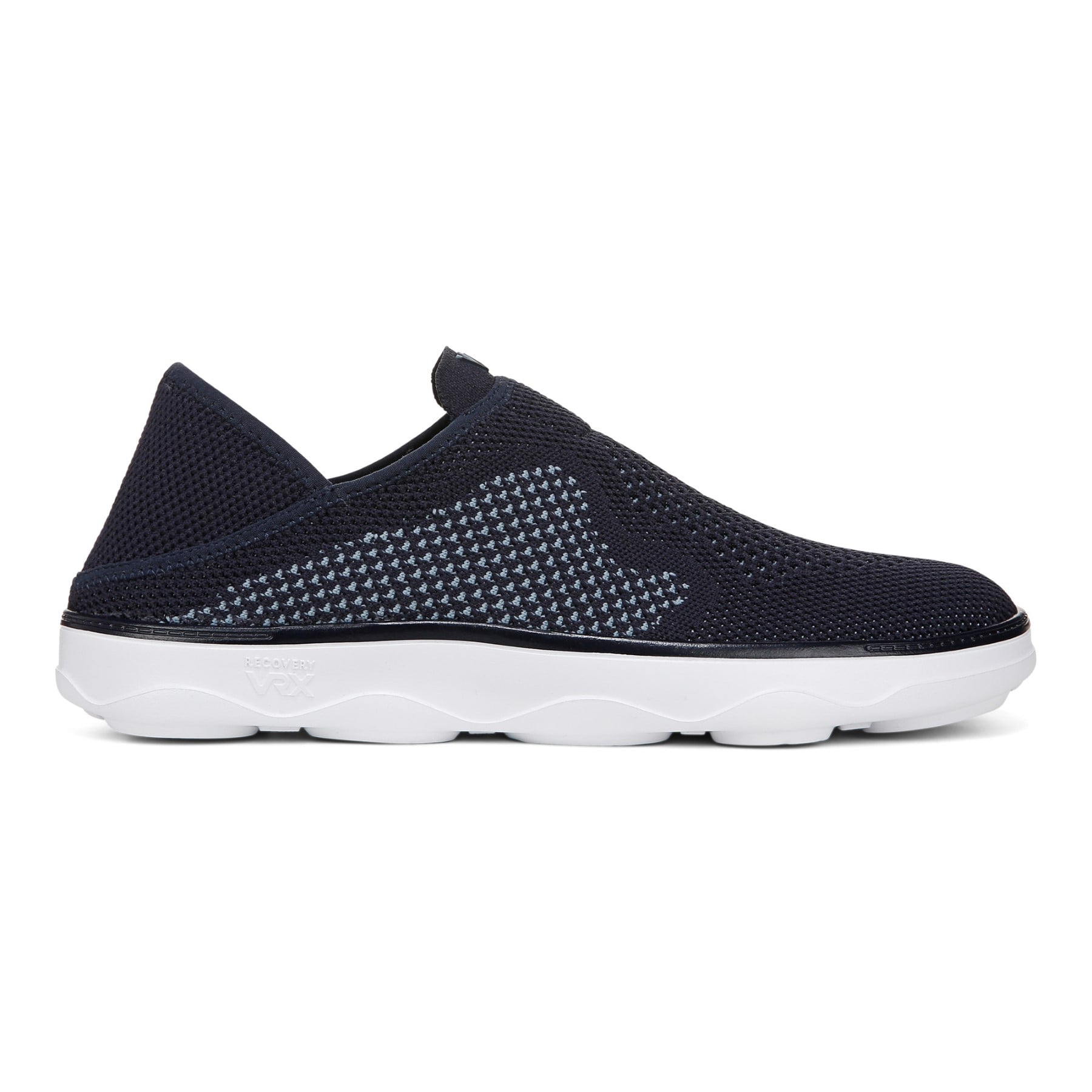 Vionic Sage Rx mens Slip On/Loafer/Moc Shoe - Navy Blazer - Right side