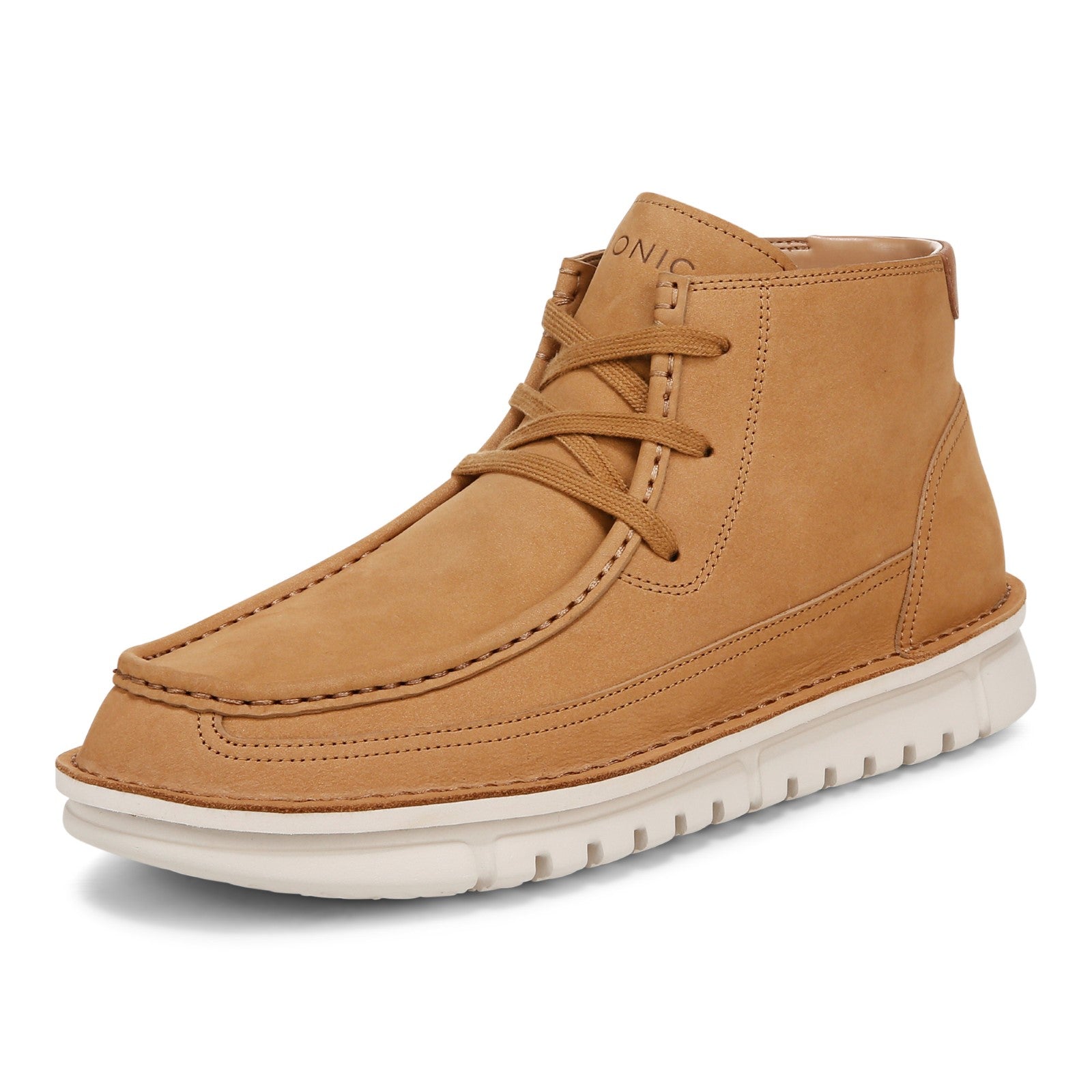 Vionic Uptown Chukk mens Chukka Short Boot - Light Brown - Left angle