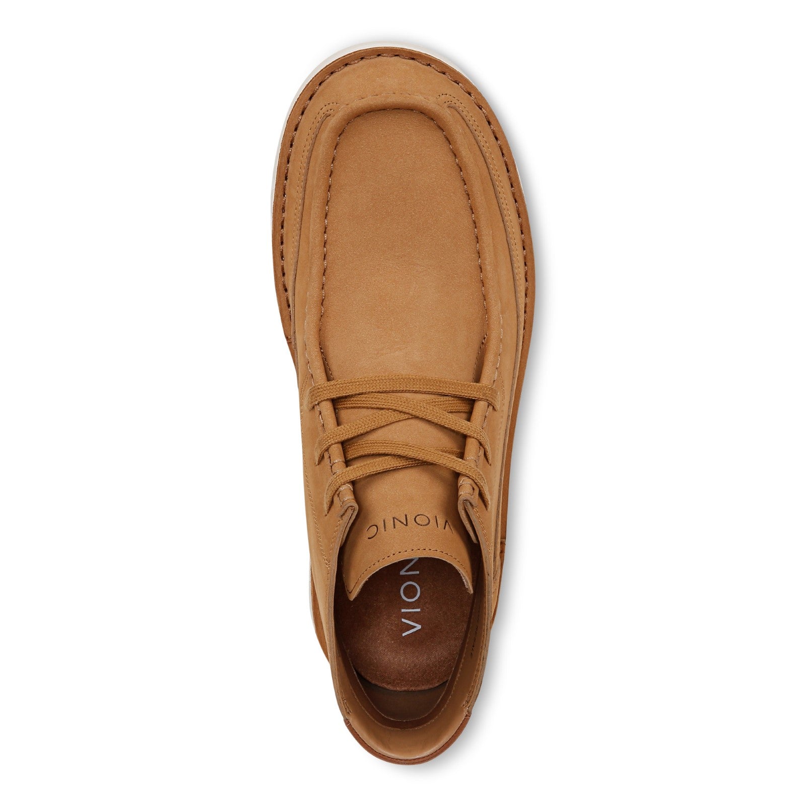 Vionic Uptown Chukk mens Chukka Short Boot - Light Brown - Top