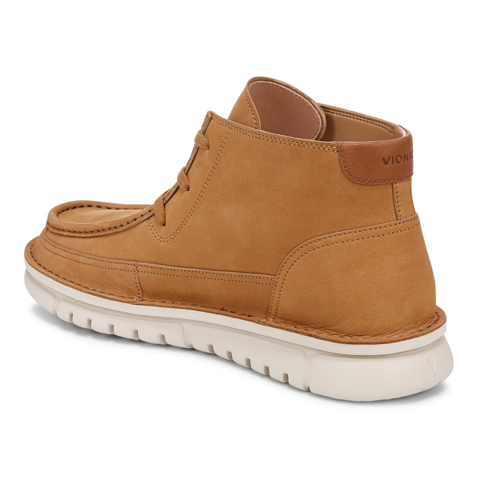 Vionic Uptown Chukk mens Chukka Short Boot - Light Brown - Back angle