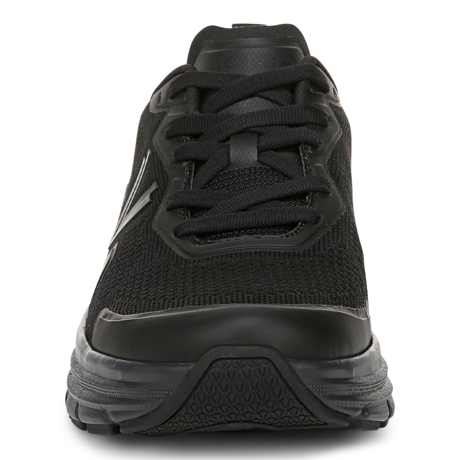 Vionic Men's Walk Max - Water Repellent Athletic Walking Shoes with Orthotic Support - All Black - Front