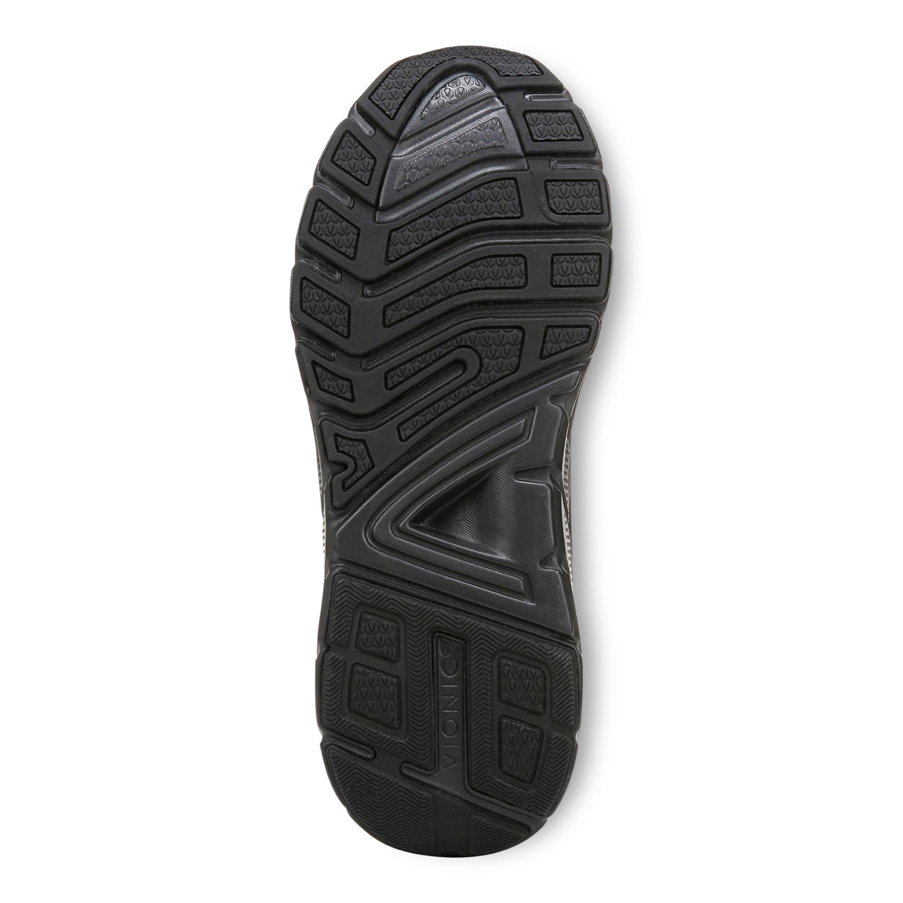 Vionic Men's Walk Max - Water Repellent Athletic Walking Shoes with Orthotic Support - All Black - Bottom