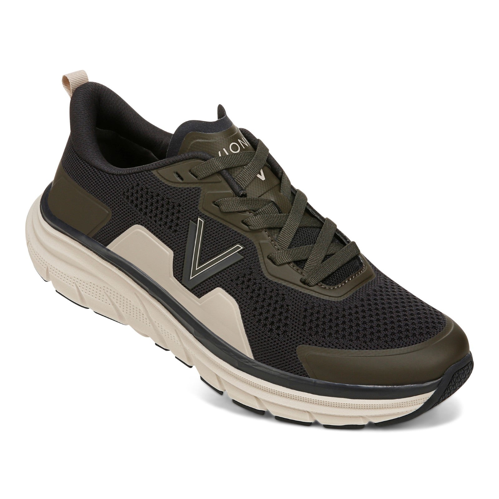 Vionic Men's Walk Max - Water Repellent Athletic Walking Shoes with Orthotic Support - Phantom Grey/Dark Khaki - M WALK MAX-J0146F2021-PHANTOM GREY DARK KHAKI-13fl-med