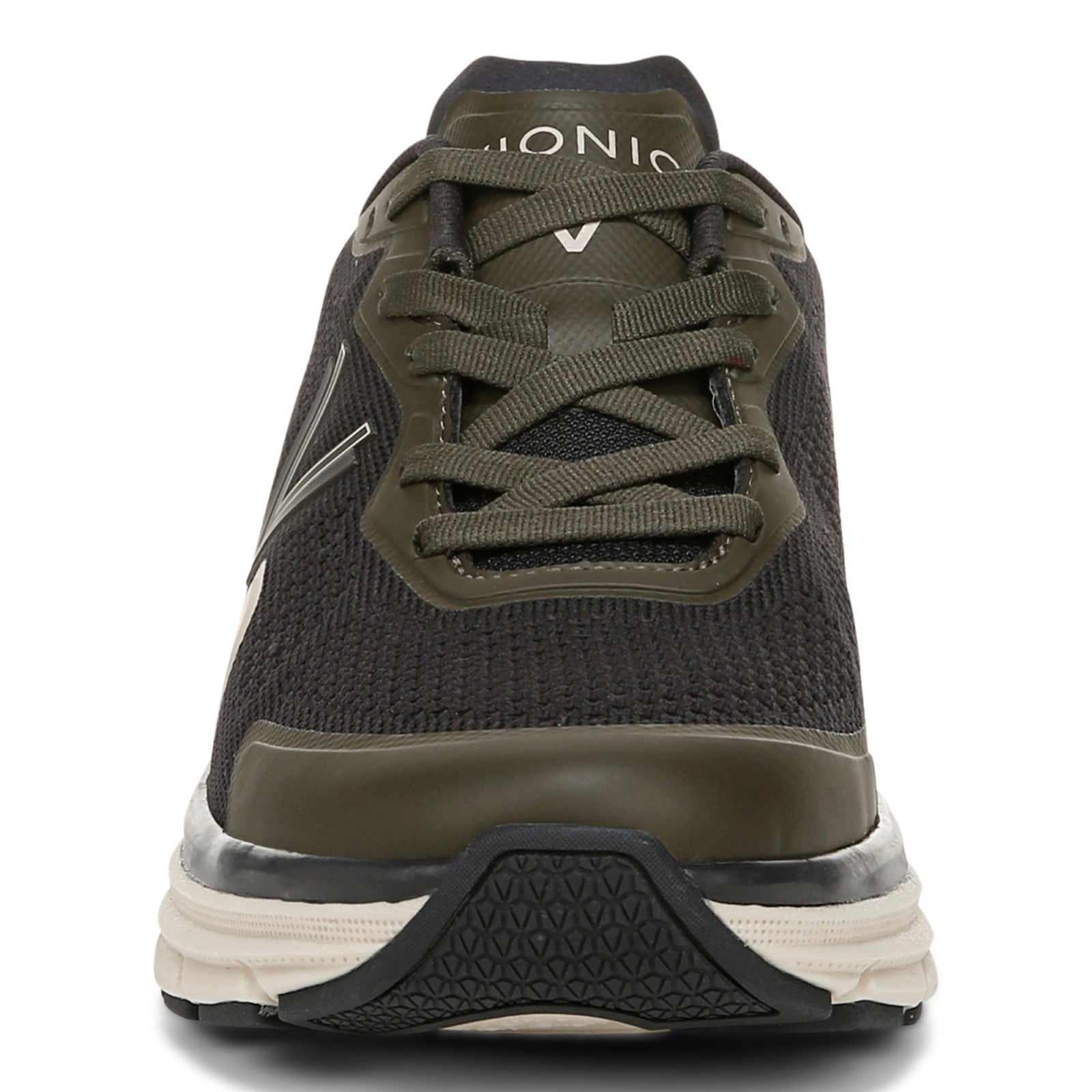 Vionic Men's Walk Max - Water Repellent Athletic Walking Shoes with Orthotic Support - Phantom Grey/Dark Khaki - Front