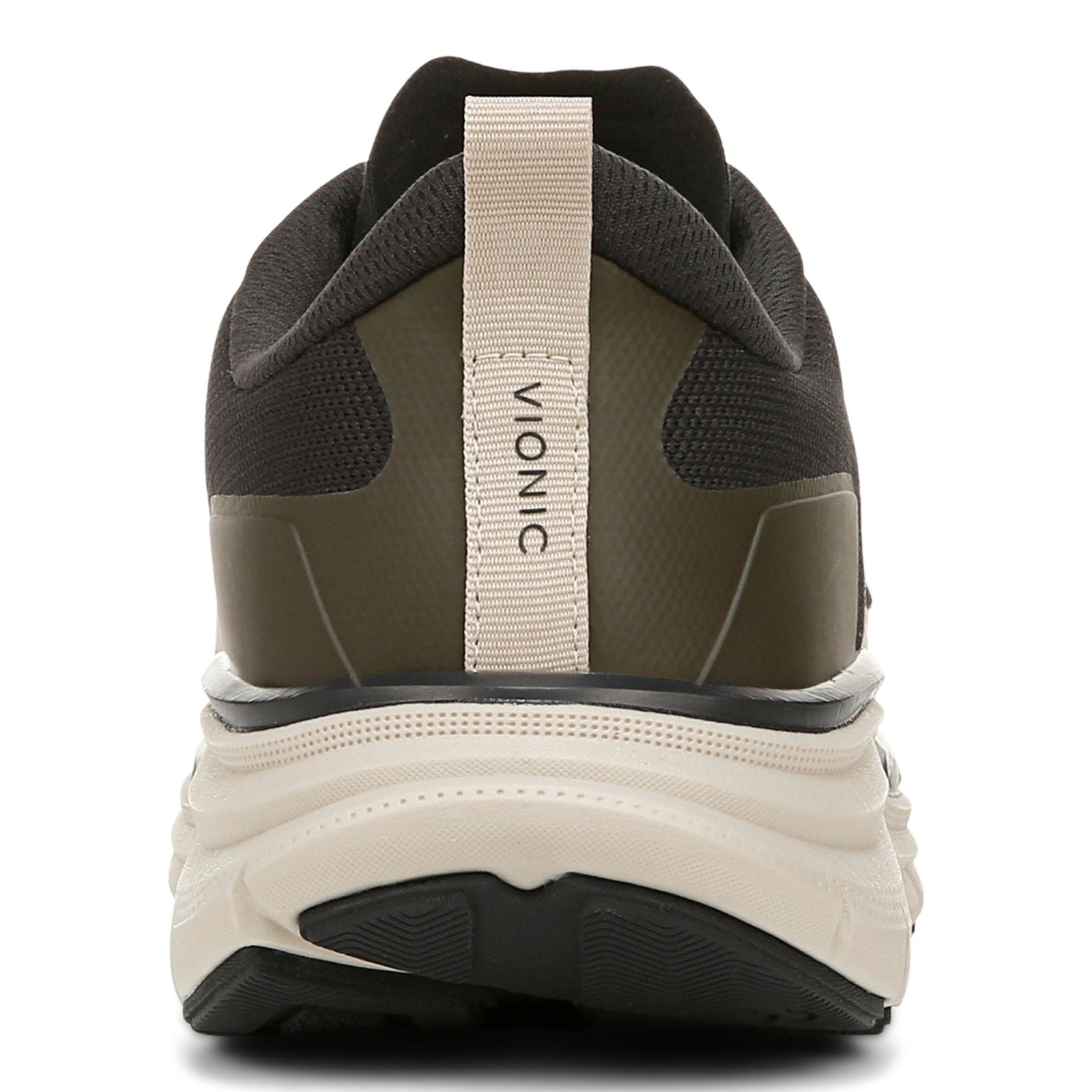 Vionic Men's Walk Max - Water Repellent Athletic Walking Shoes with Orthotic Support - Phantom Grey/Dark Khaki - Back
