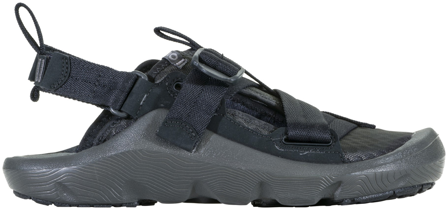 Oboz Men's Whakata Off-Road Outdoor Adventure Sandals - Black Sea Outside