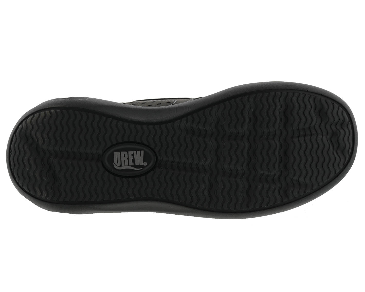 Drew Marshall Men's Casual Comfort Shoe - Black Nubuck/Leather - Top View
