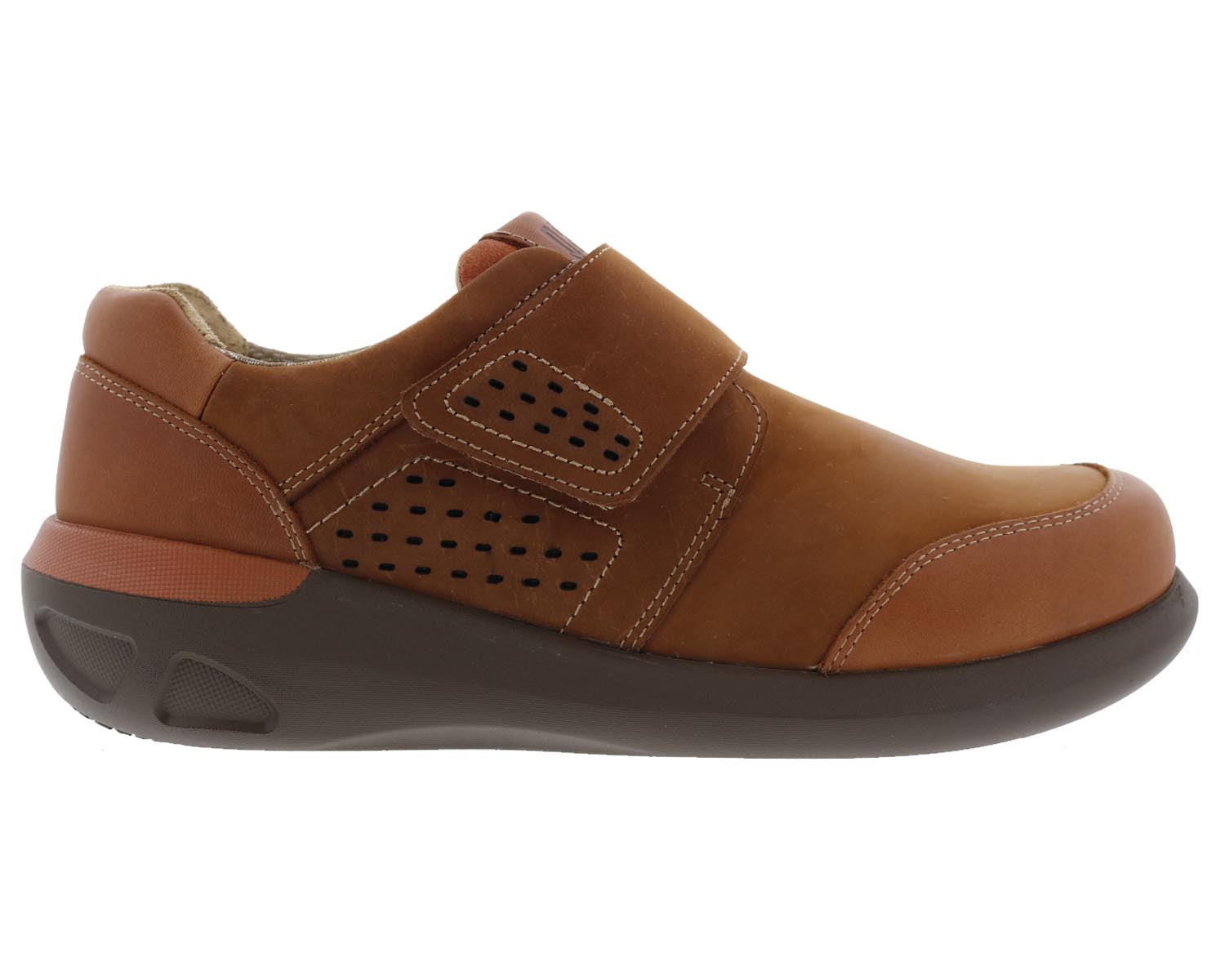 Drew Marshall Men's Casual Comfort Shoe - Camel Leather - Outside View
