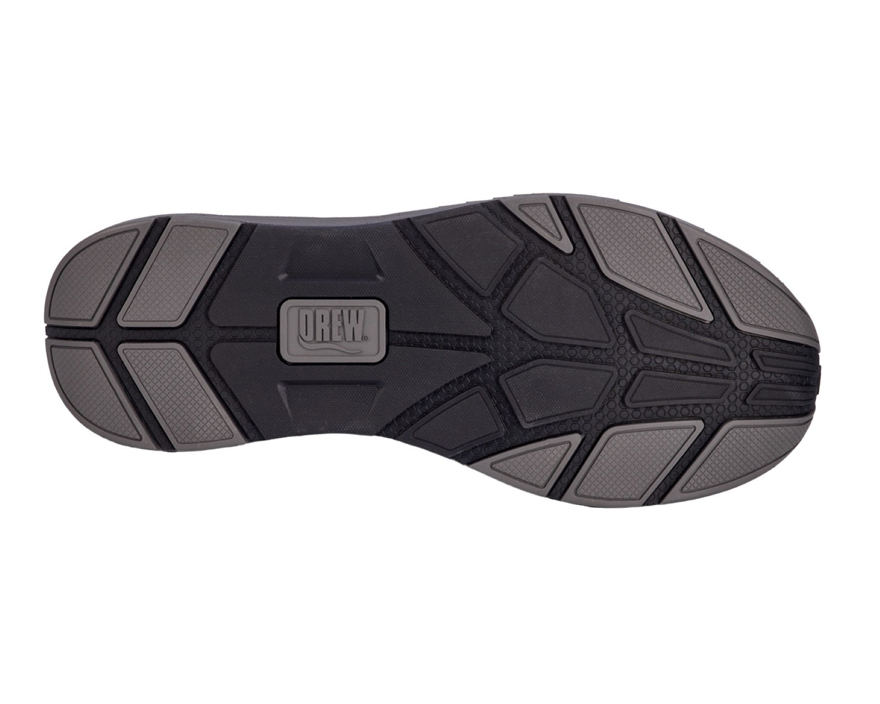 Drew Match Men's Casual Shoe - Black Pebbled Leather - Top View