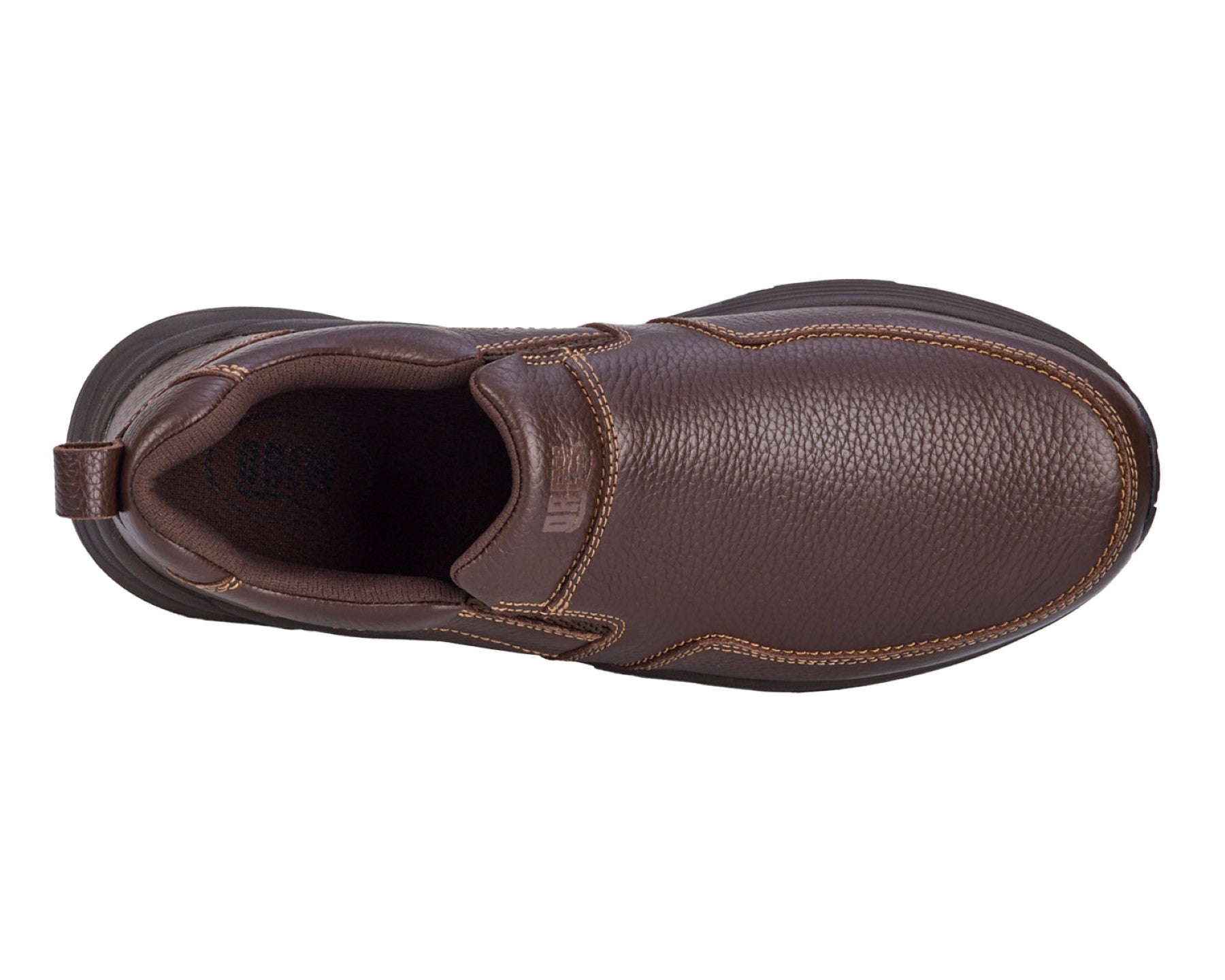 Drew Match Men's Casual Shoe - Brown Pebbled Leather - Sole View