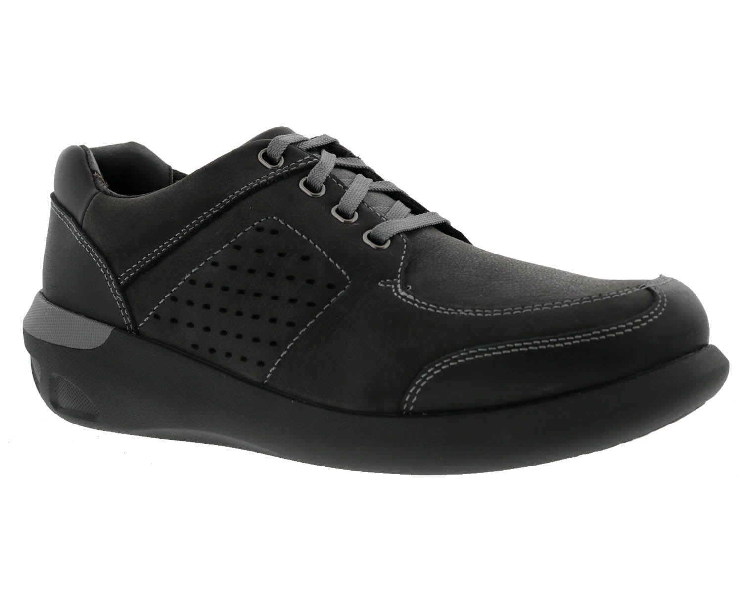 Drew Miles Men's Casual Shoe - Black Nubuck/Leather - Main View
