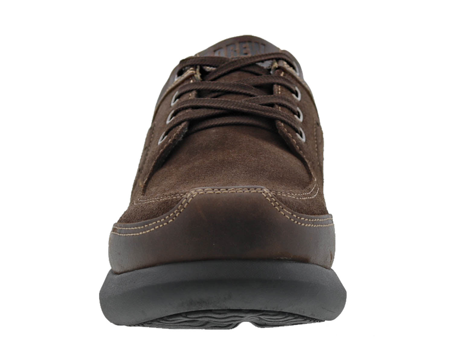 Drew Miles Men's Casual Shoe - Dark Brown Leather - Front View