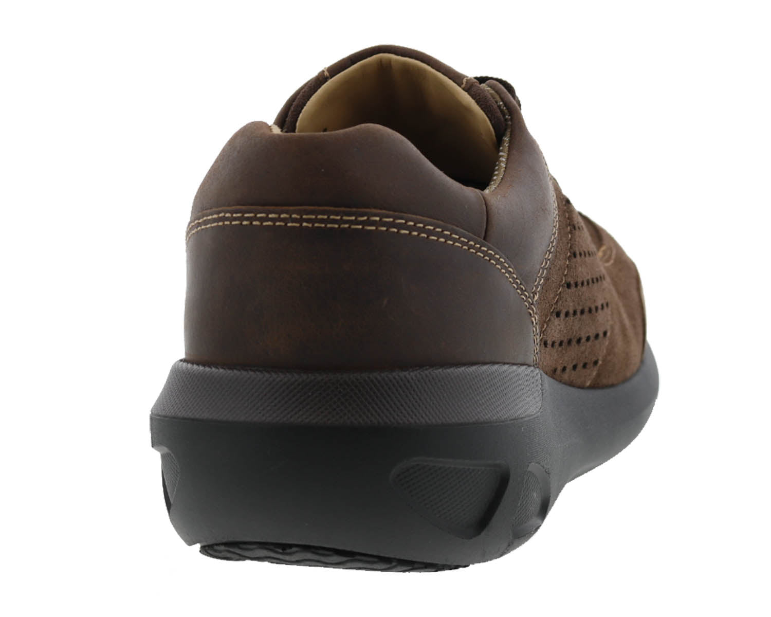 Drew Miles Men's Casual Shoe - Dark Brown Leather - Back View