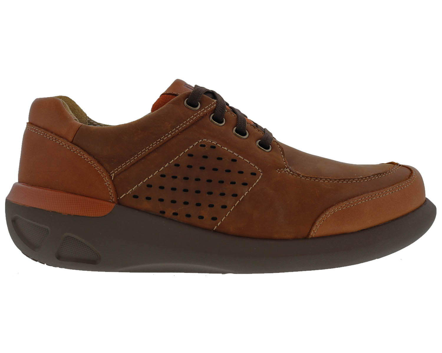 Drew Miles Men's Casual Shoe - Camel Leather - Outside View
